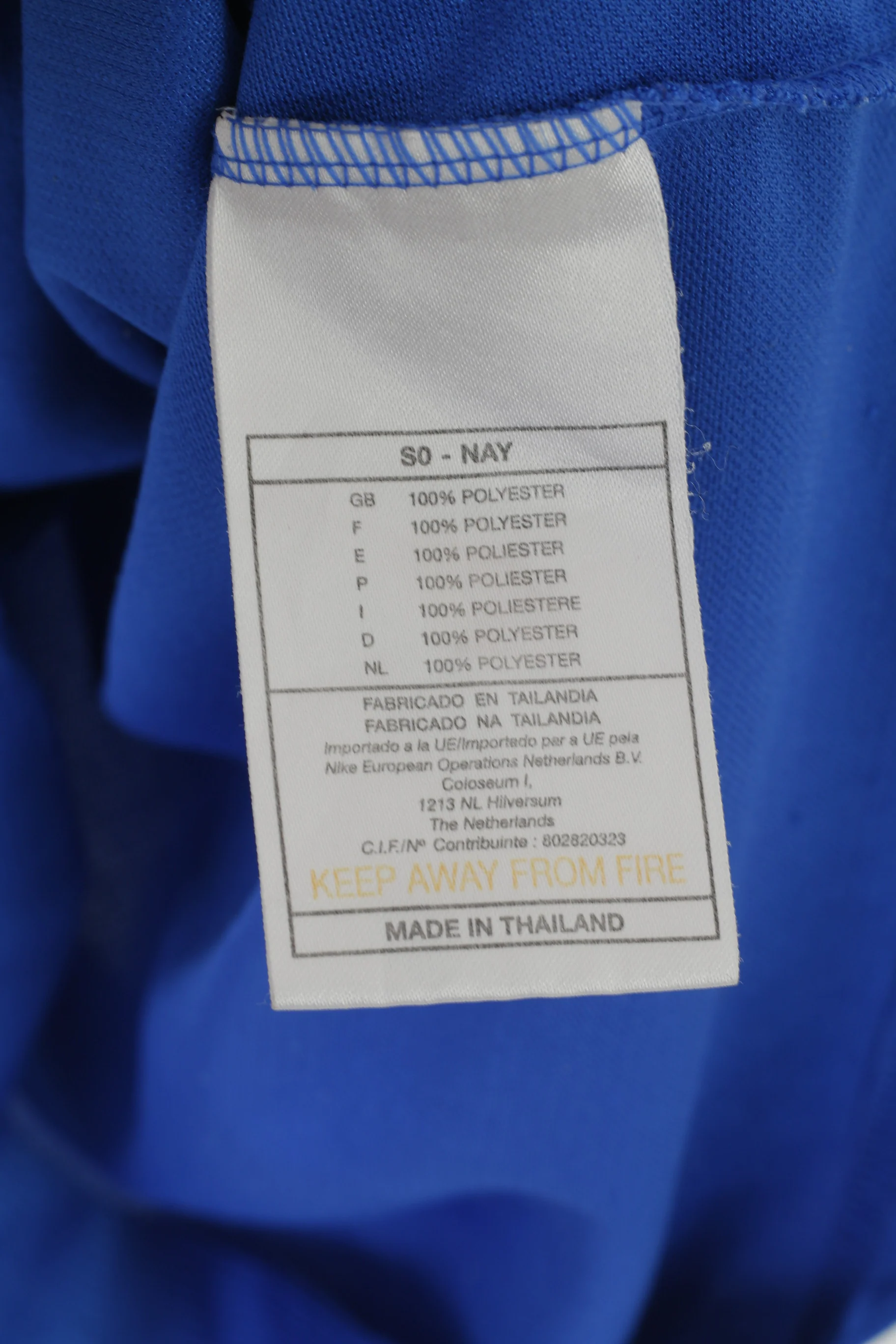 Nike Team Men S Polo Shirt Blue Shiny Vintage Sportswear Logo 90s Jersey Top - Image 7