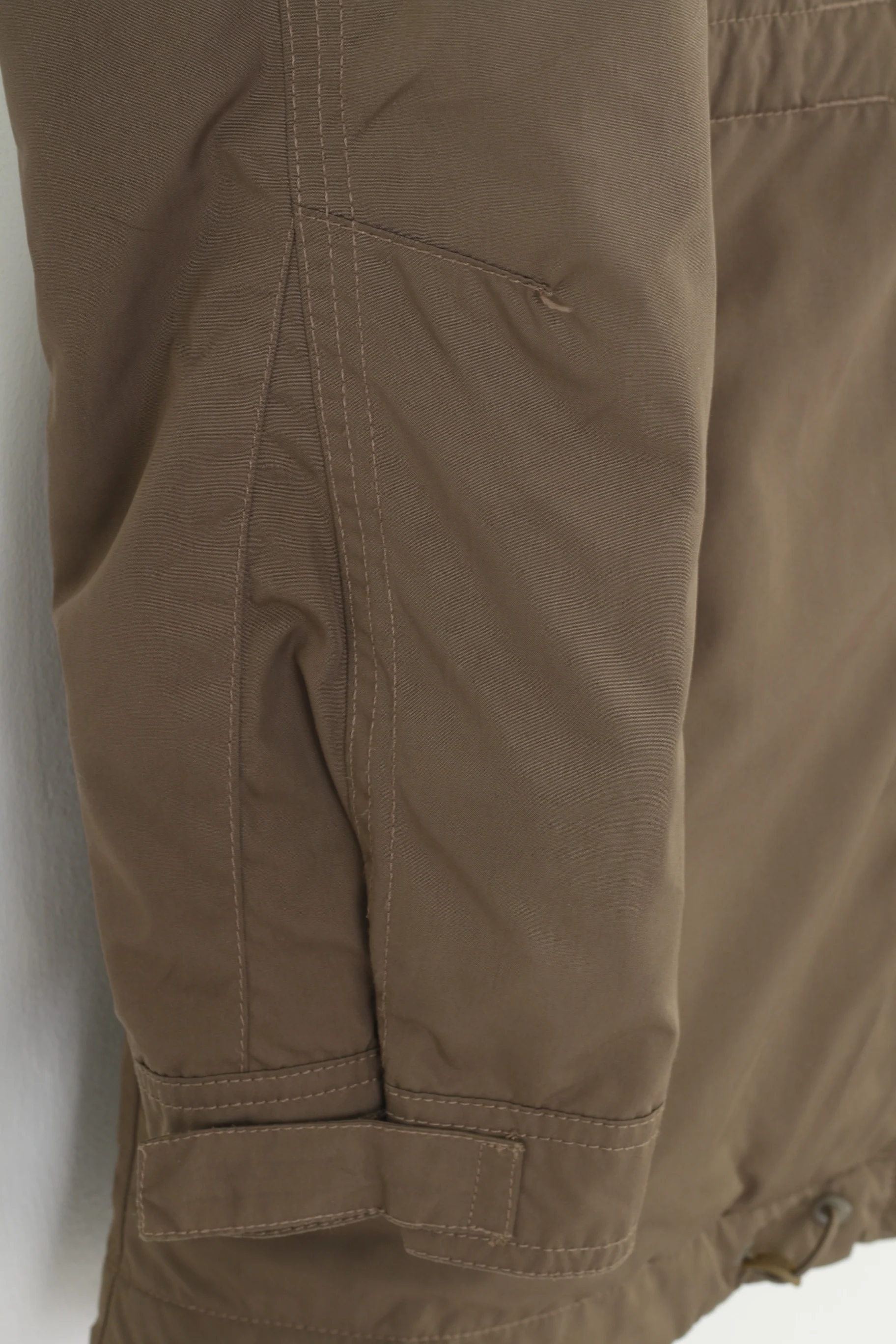 Nike Woman L Jacket Khaki Ful Zipper Hood Padded Pockets Vintage Top - Image 3