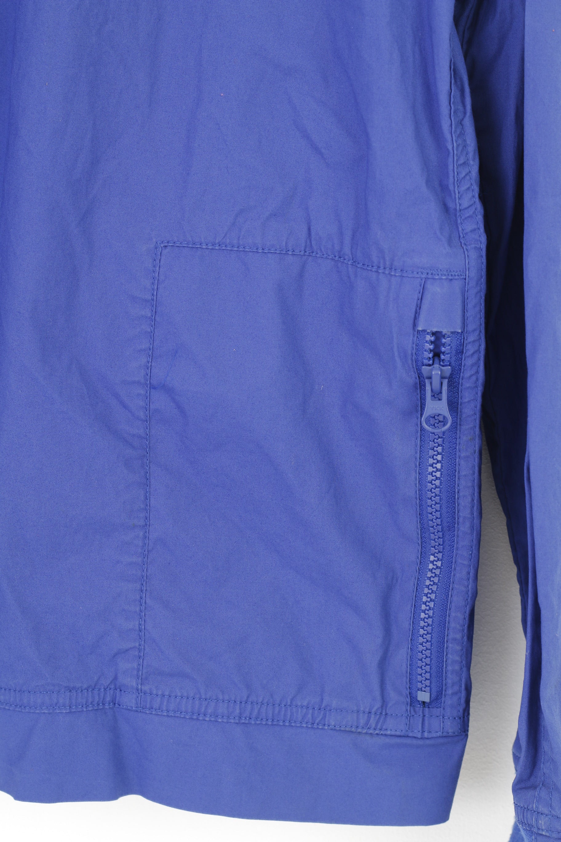 Nike Men M Jacket Navy Blue Cotton Full Zipper Outwear Sportswear Top - Image 6