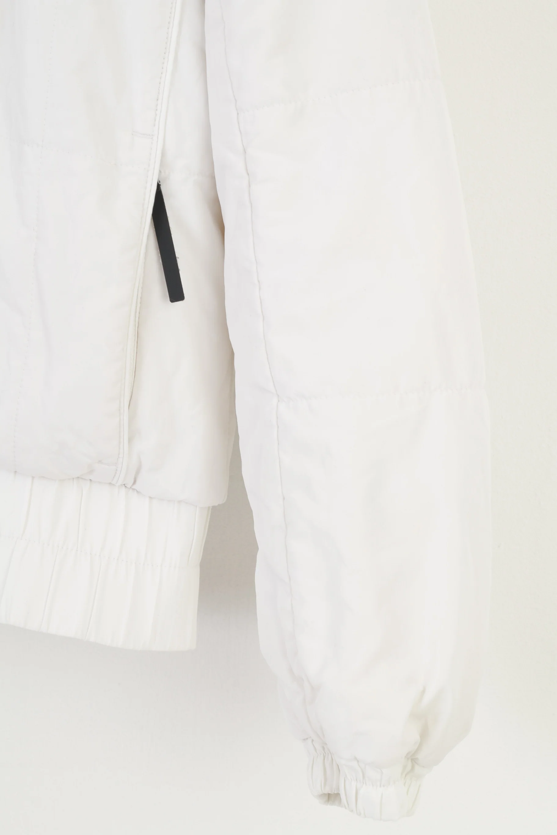 Nike Women 34 Jacket White Padded Hood Pockets Outwear Sport Vintage Top - Image 3
