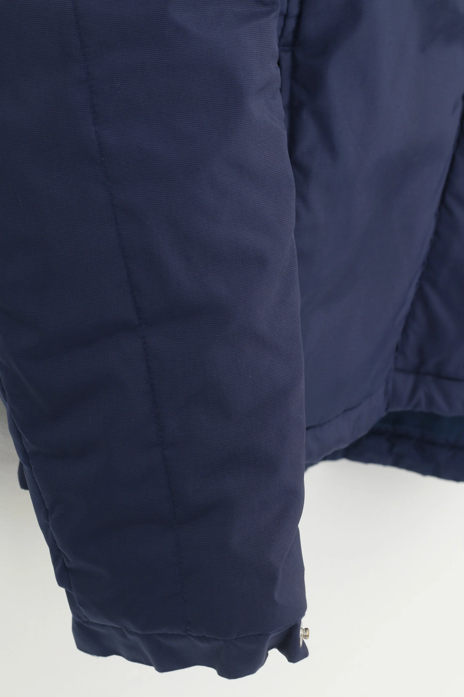 Nike Women M Jacket Navy Full Zipper Sport Padded Vintage Collar Top - Image 3