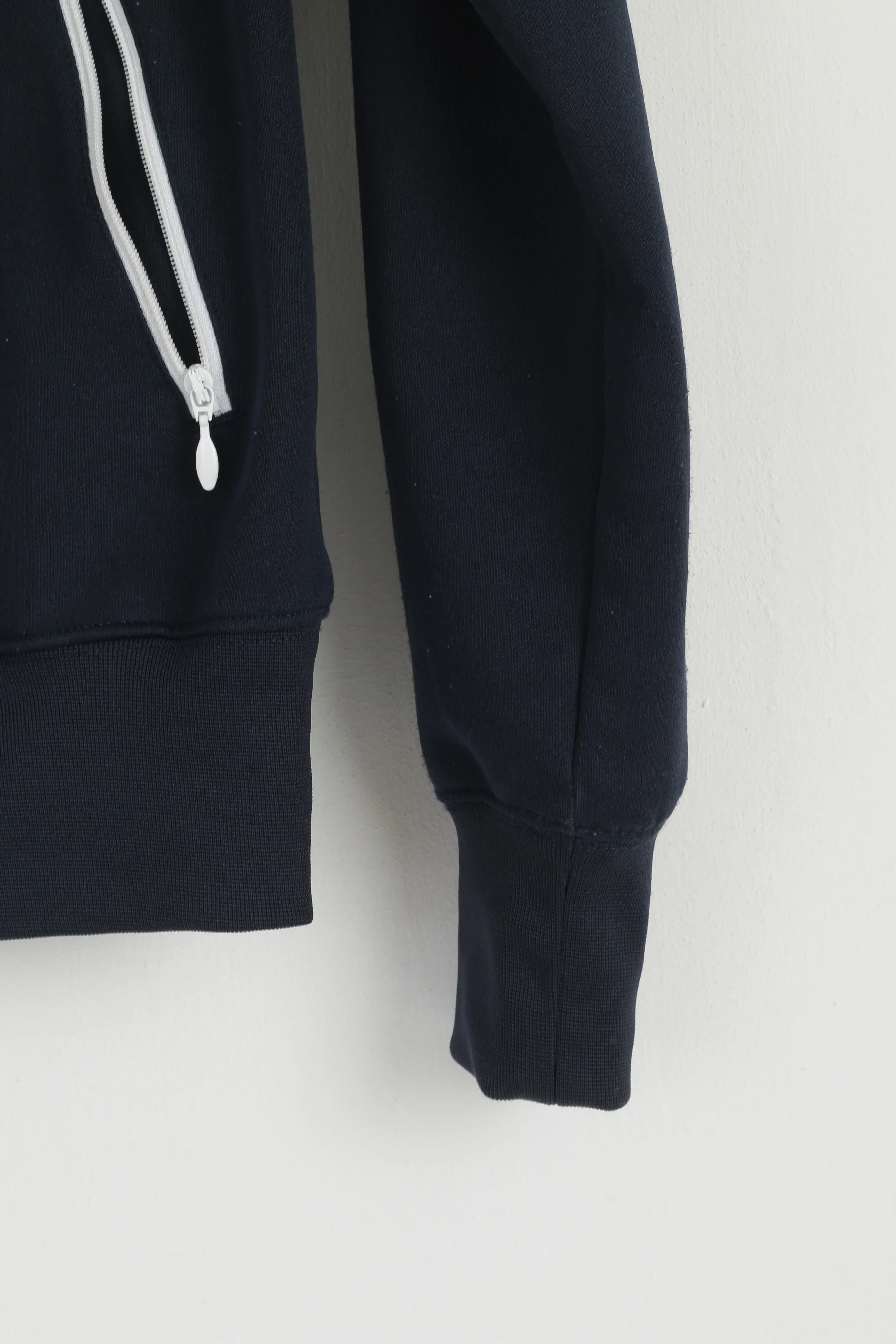 Nike Women M Sweatshirt Navy The Athletic Dept Full Zipper Activewear Top - Image 3