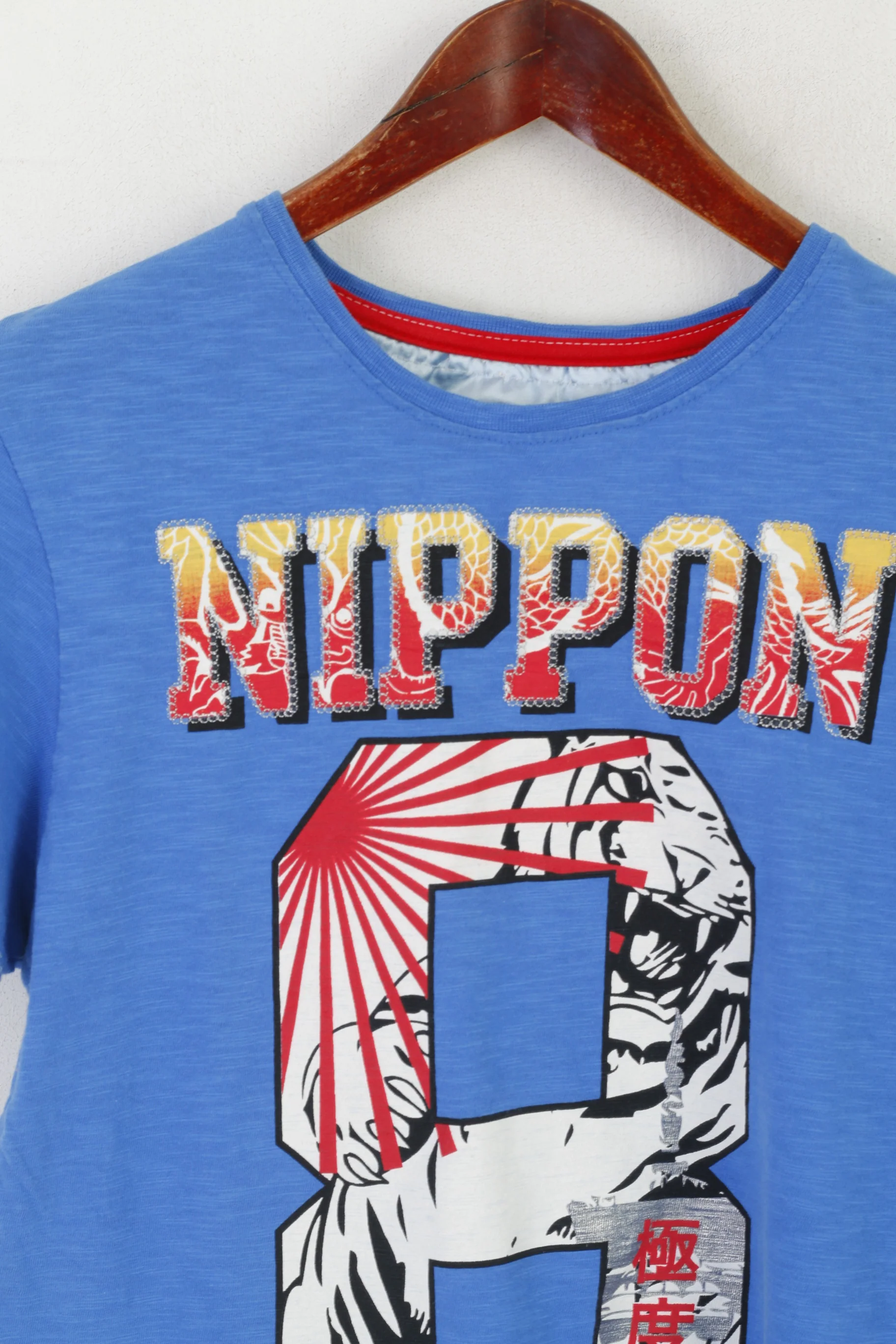 Nippon Osaka Series Men S Shirt Blue Baseball Graphic Cotton Emroidered UNISEX Top - Image 3