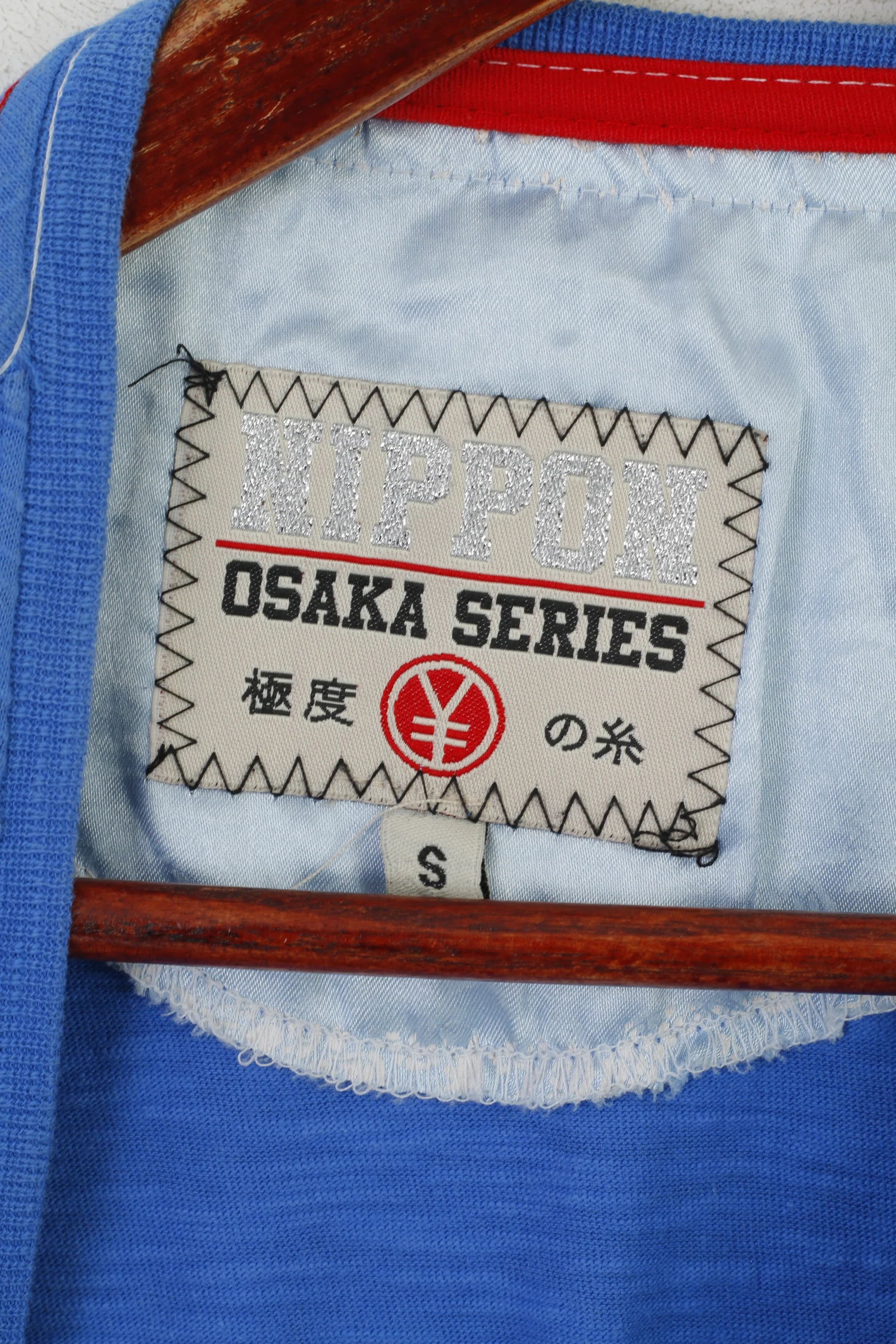 Nippon Osaka Series Men S Shirt Blue Baseball Graphic Cotton Emroidered UNISEX Top - Image 4