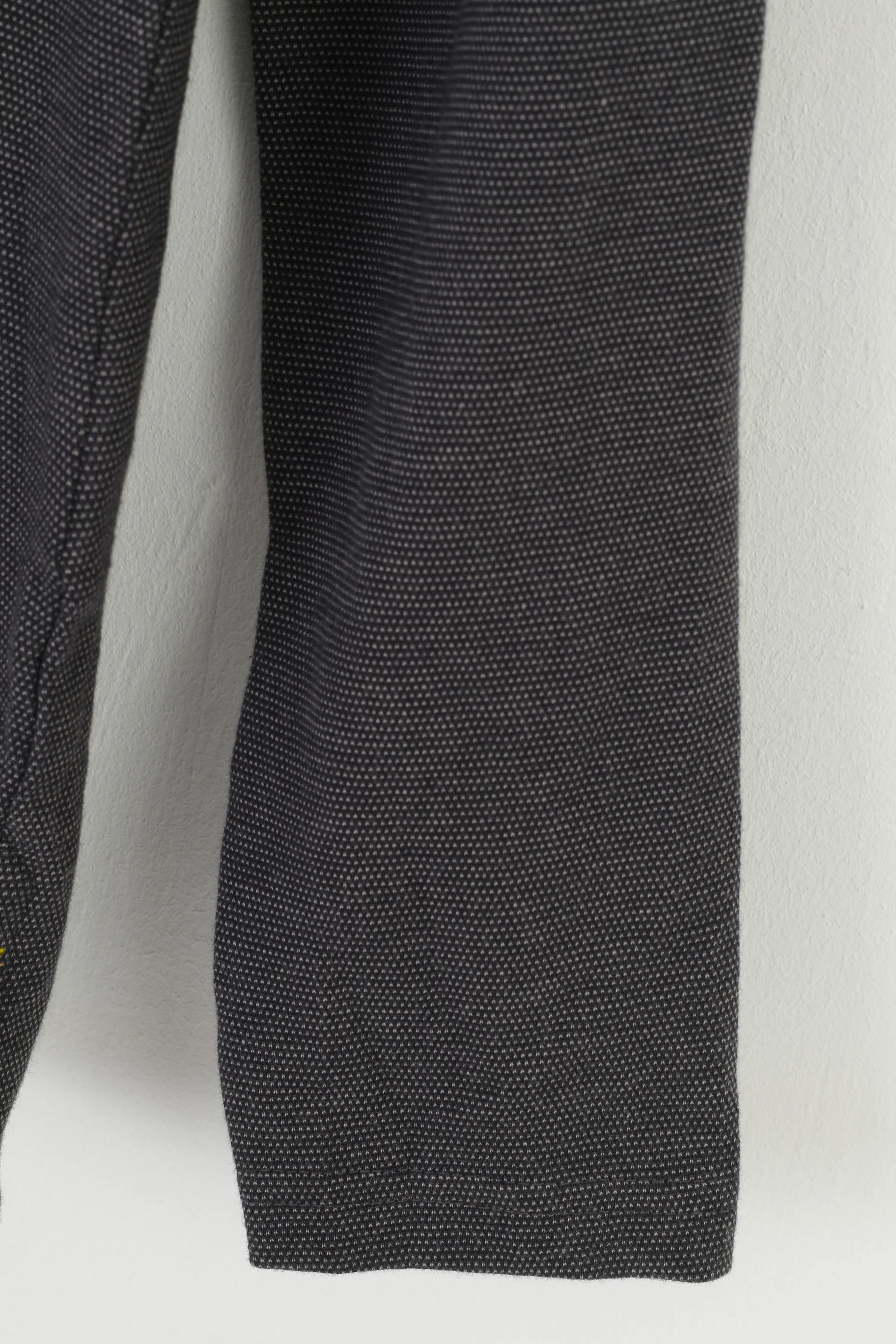 Norma Men S Polo Shirt Gray Sportswear Cotton Long Sleeve Sport Top - Image 3