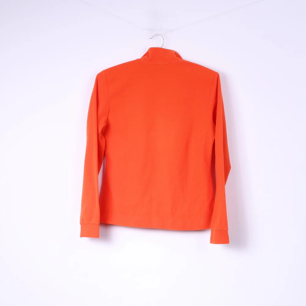 Odlo Womens S Fleece Top Orange Sweatshirt Zip Neck Activewear Top - Image 6