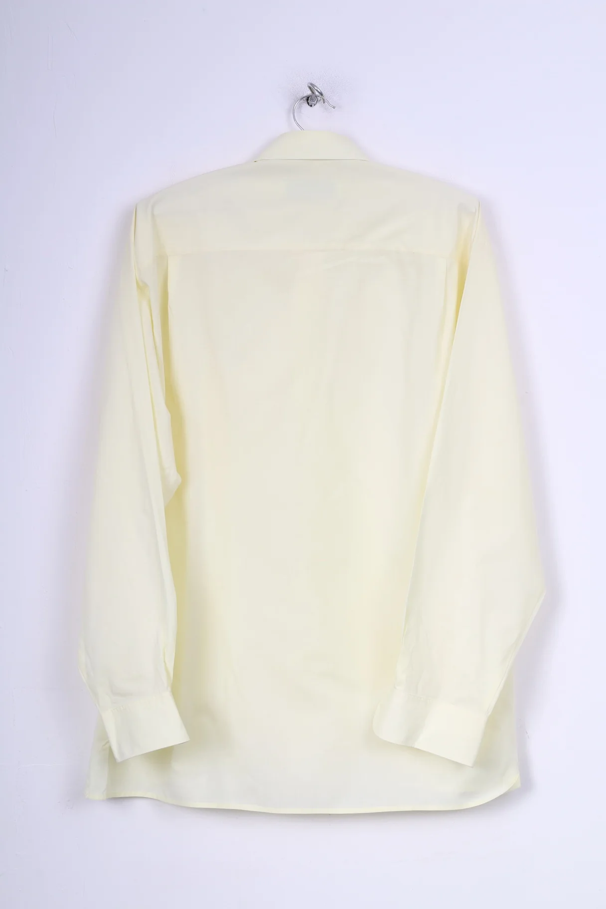 Olymp Golf Mens 42 XL Casual Shirt Yellow Cotton Long Sleeve - Image 6