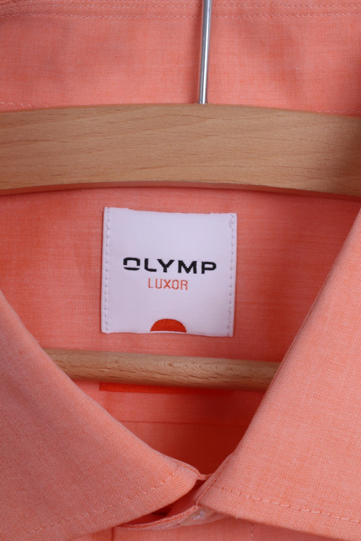 Olymp Mens 16 41 XL Casual Shirt Short Sleeve Orange Cotton Modern Fit - Image 4