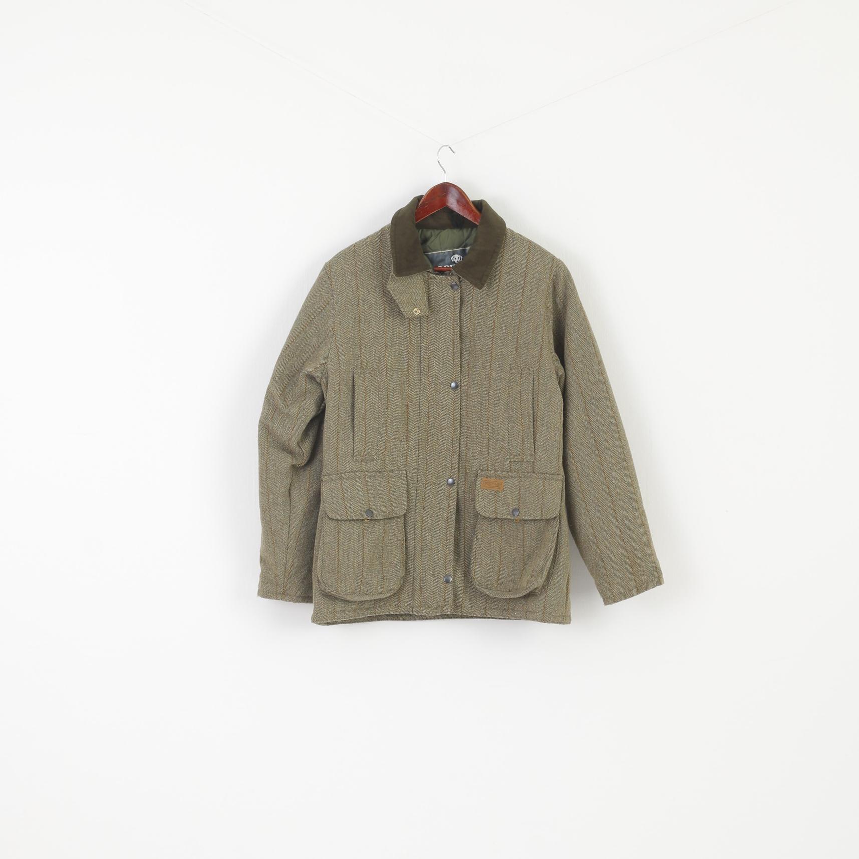 Openair Countrywear Women 12 M Jacket Green Tweed Shooting Hunting Full Zipper Top - Image 2