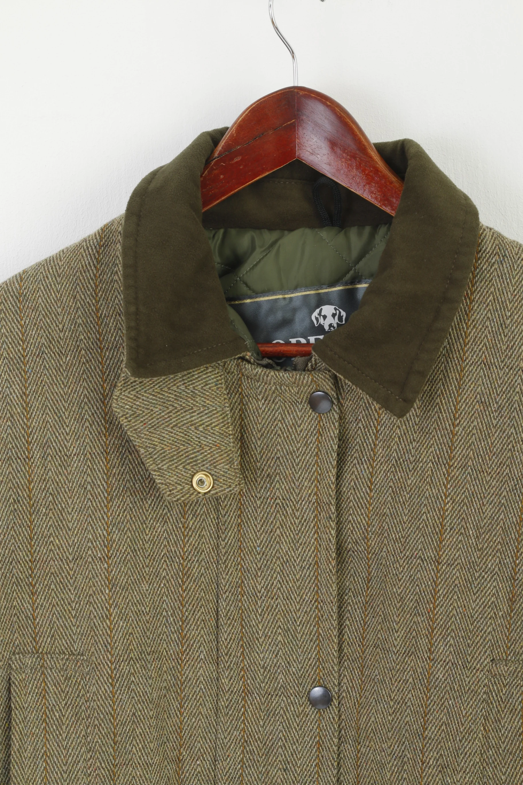 Openair Countrywear Women 12 M Jacket Green Tweed Shooting Hunting Full Zipper Top - Image 3
