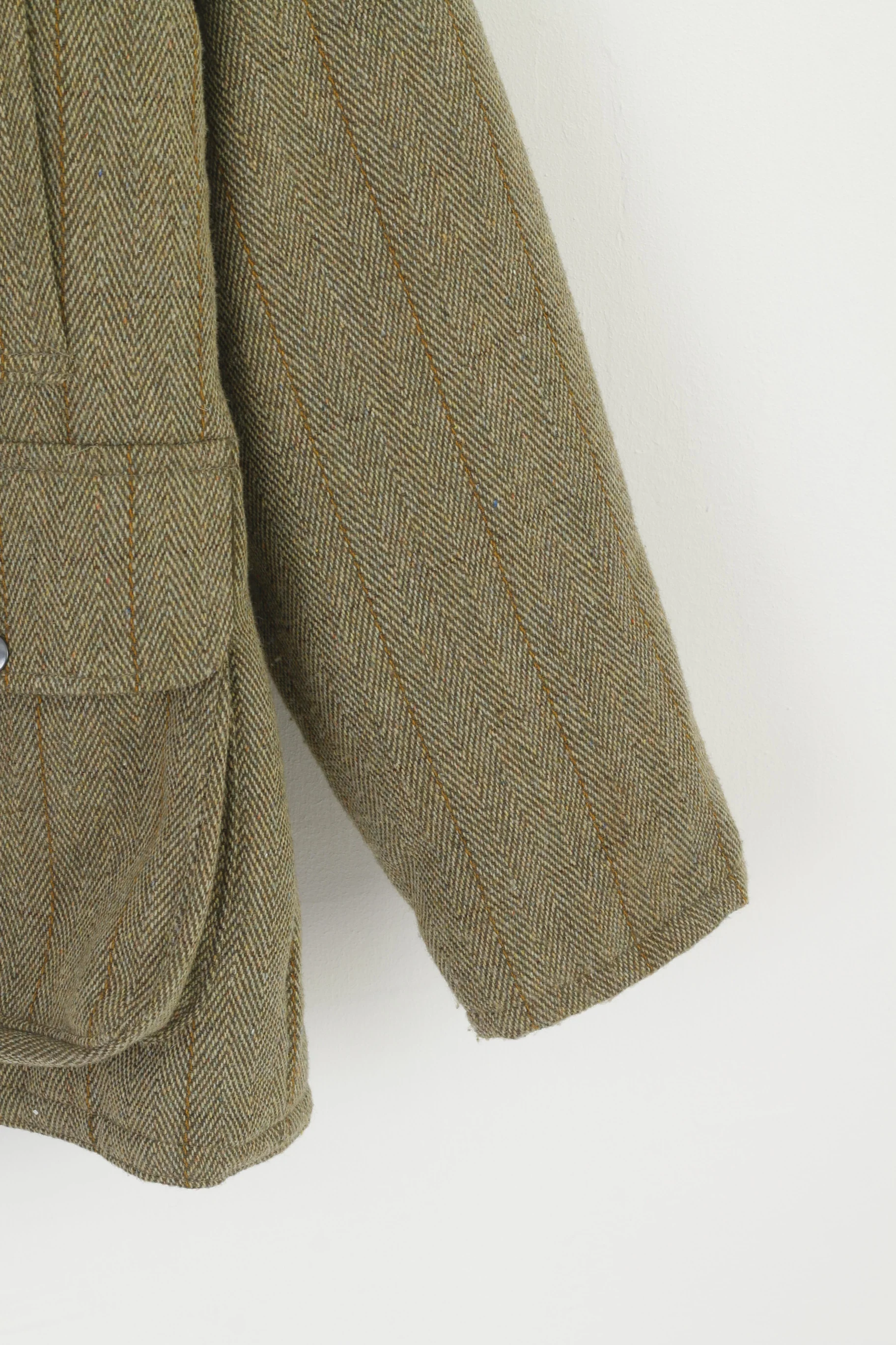 Openair Countrywear Women 12 M Jacket Green Tweed Shooting Hunting Full Zipper Top - Image 4