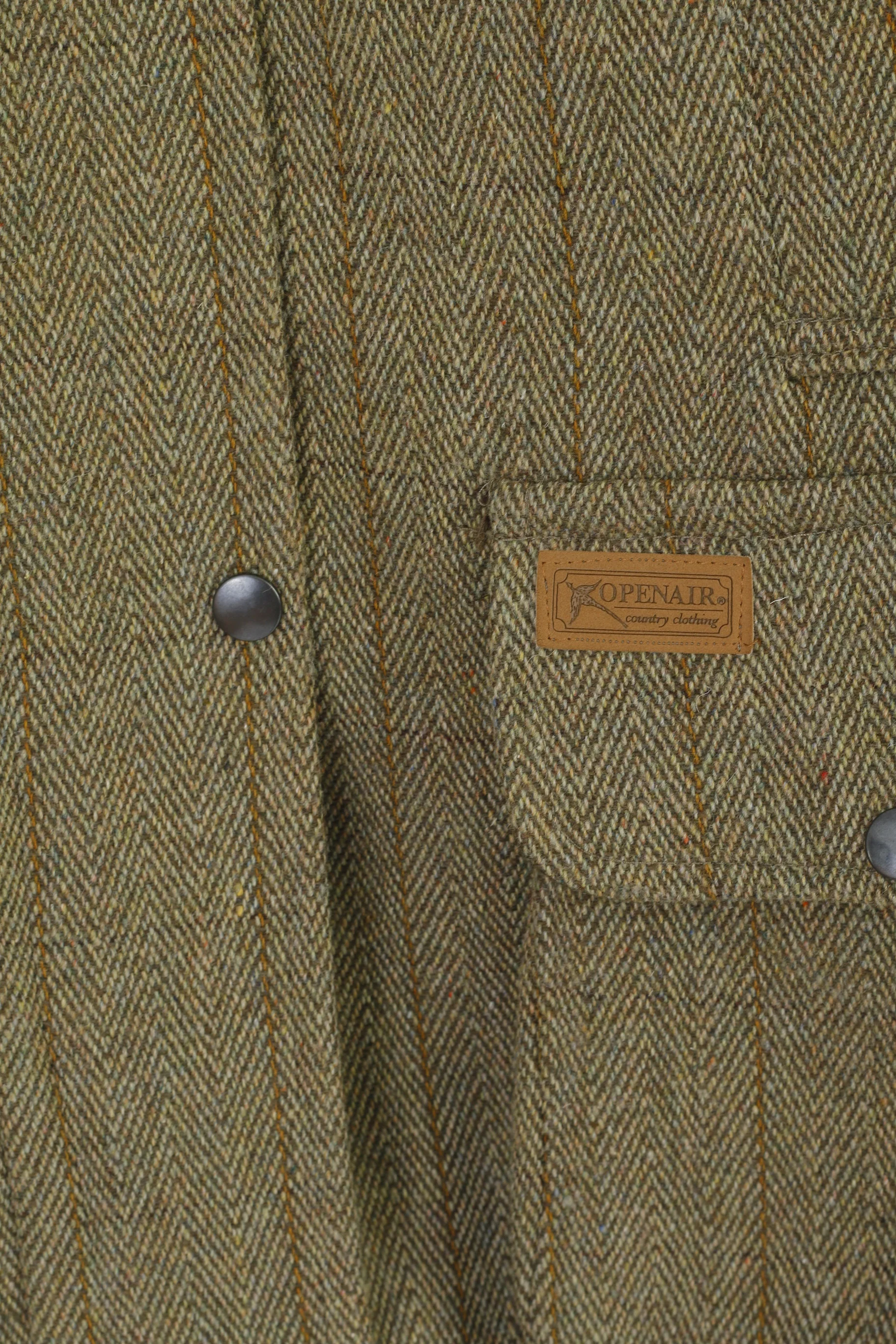 Openair Countrywear Women 12 M Jacket Green Tweed Shooting Hunting Full Zipper Top - Image 5
