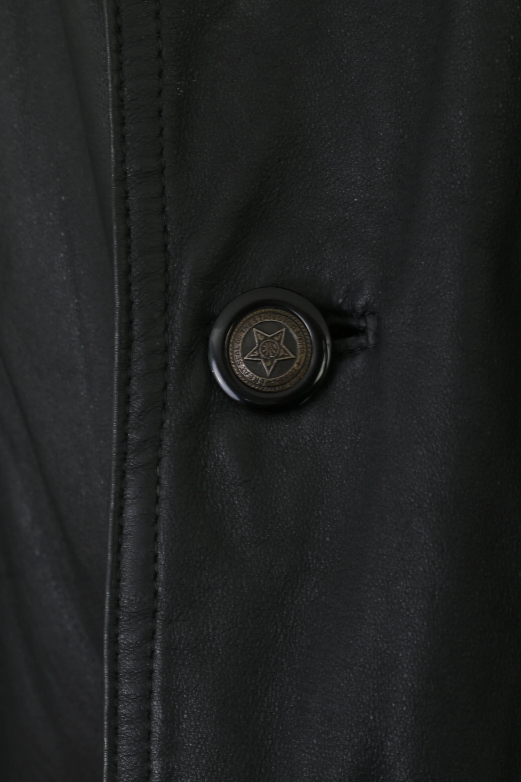 Original Hardware 57 Heavy Men 3XL Jacket Black Leather Vintage Collared Classic Top - Image 6
