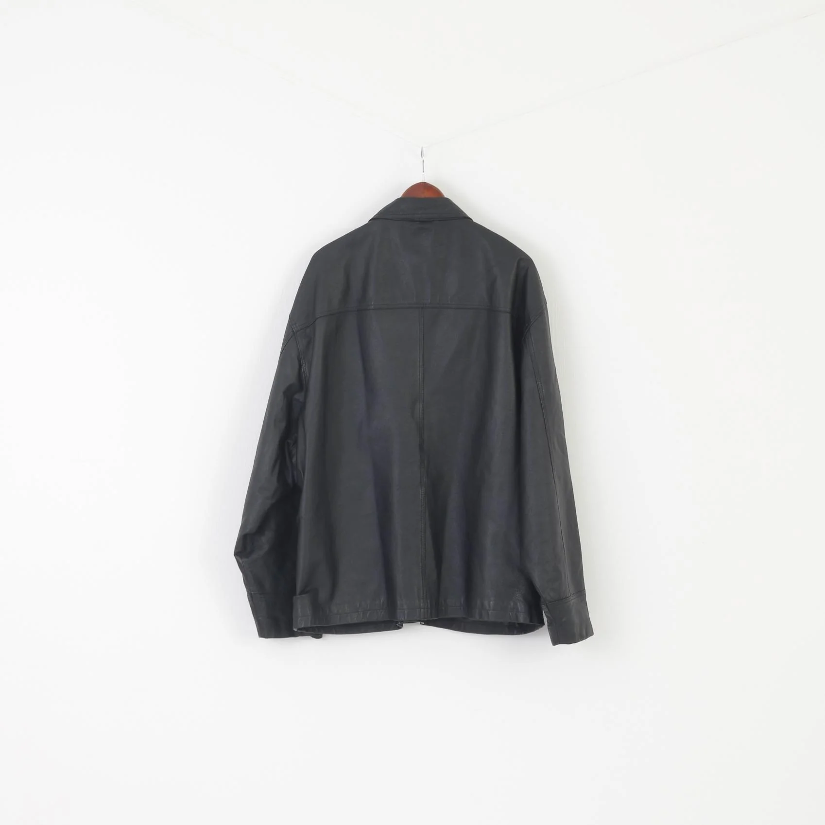 Original Hardware 57 Heavy Men 3XL Jacket Black Leather Vintage Collared Classic Top - Image 8