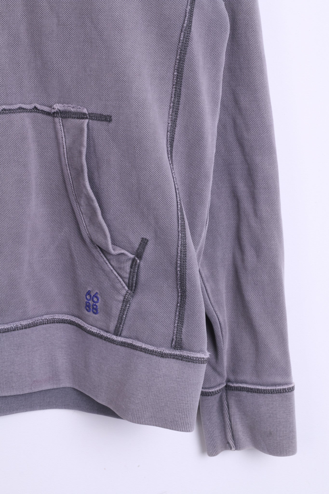 Originals Fot Face Mens S Sweatshirt Zip Neck Washed Look Cotton - Image 2