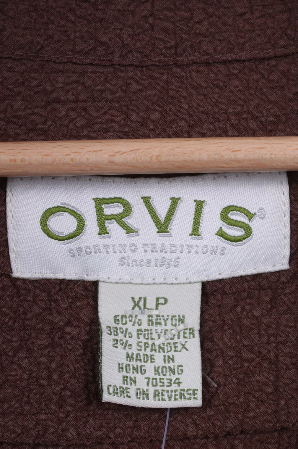 Orvis Womens XL Jacket Brown Full Zipper Summer Rayon Vintage - Image 4