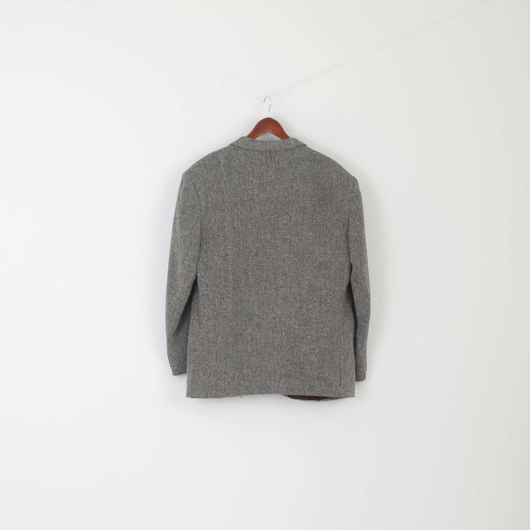 Outdoor Division Men 54 44 Blazer Gray Country Fit Vintage Wool Single Breasted Jacket - Image 6