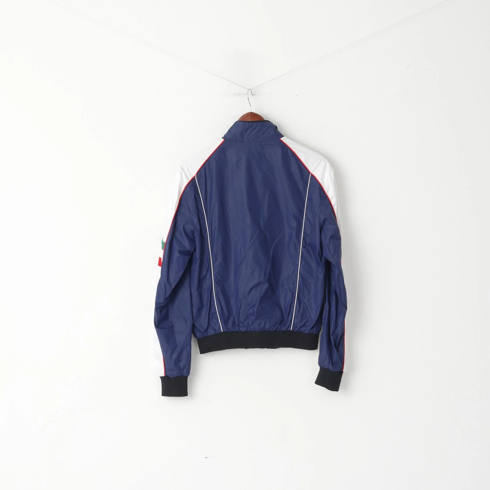 OVER-D Development Women L Jacket Navy Shiny Full Zipper Made in Italy Top - Image 7