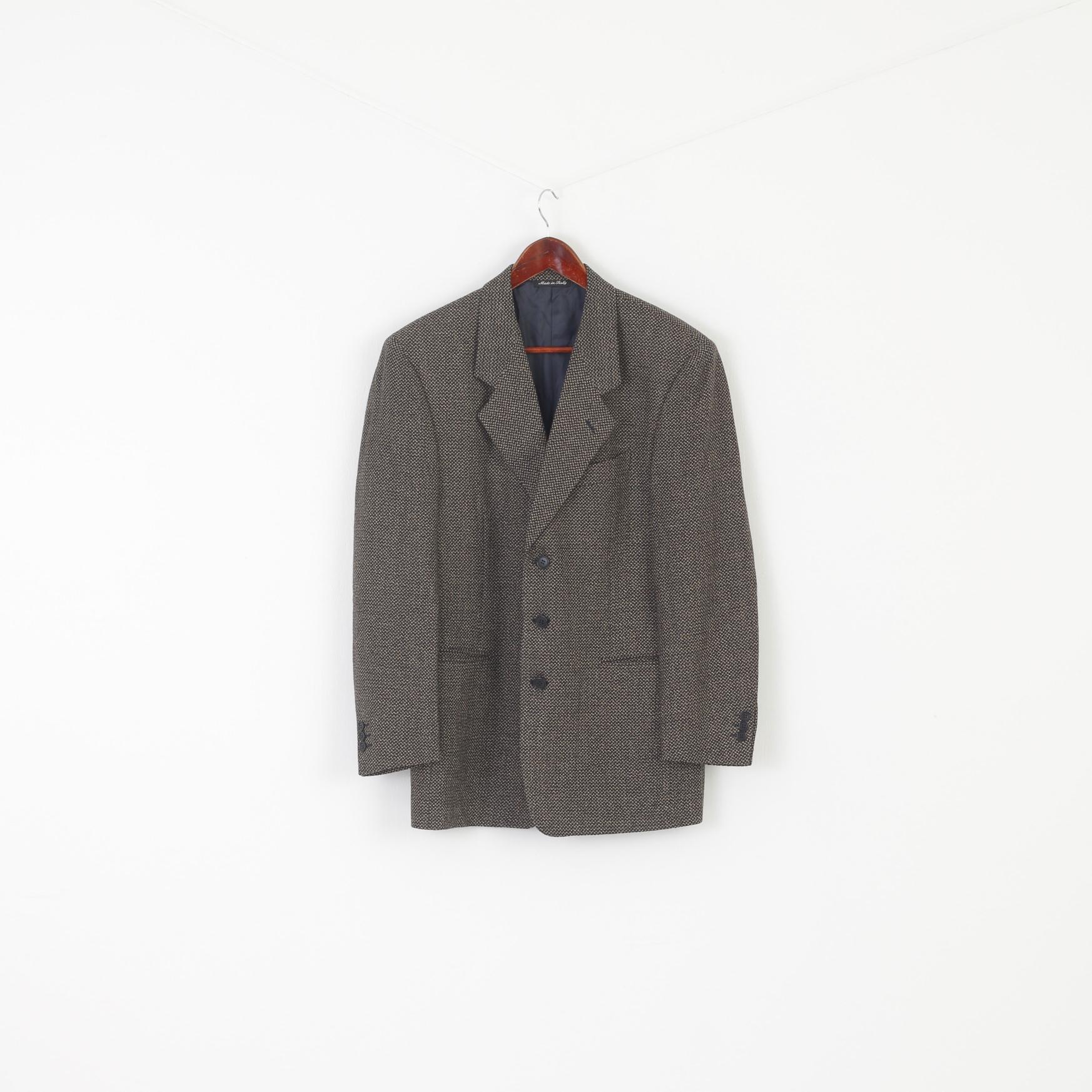 Pal Zileri Men 48 38 Blazer Brown Wool Vintage Single Breasted Made in Italy Jacket - Image 2