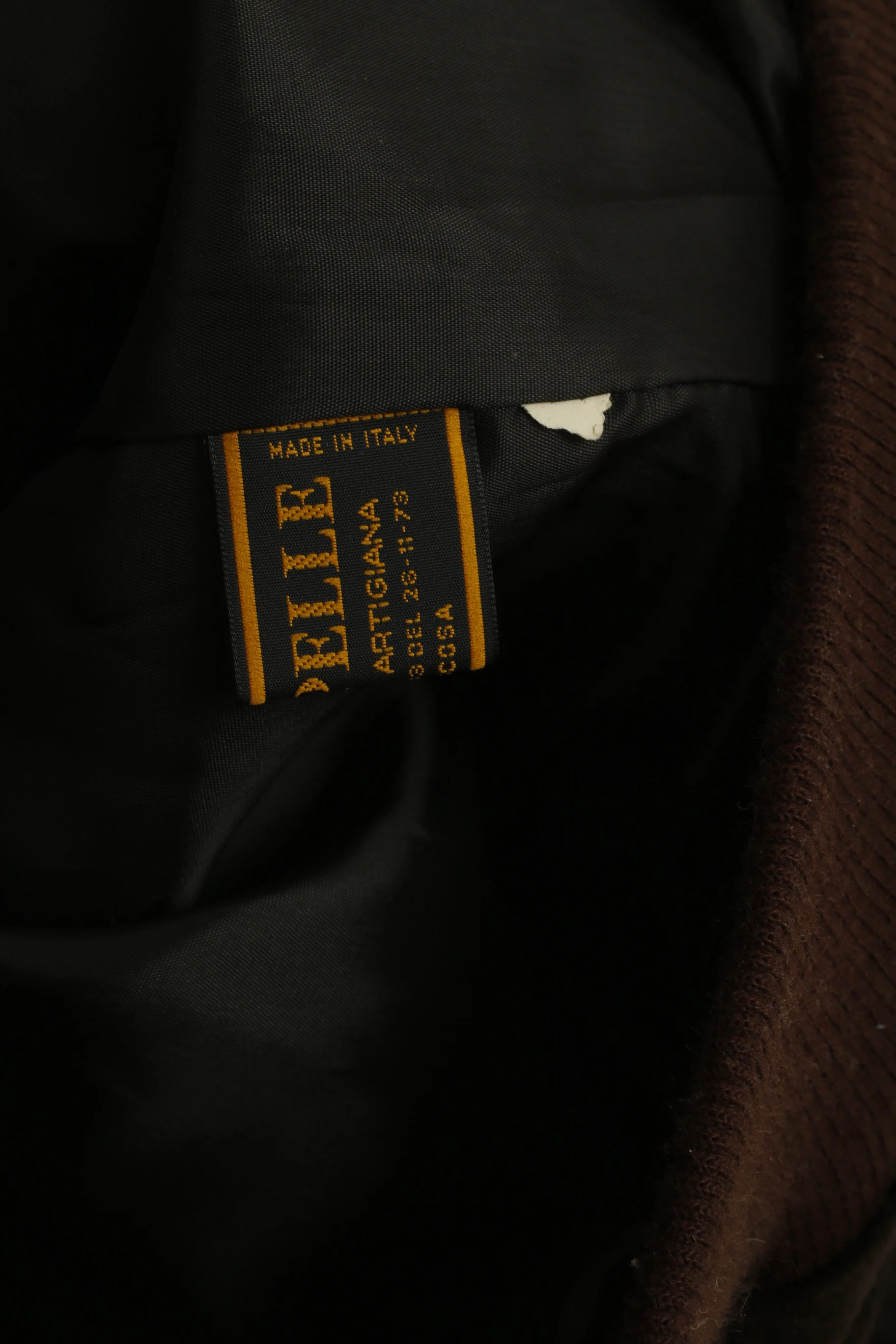 VIP Men XL Jacket Brown Leather Suede Italy Bomber Full Zipper Retro Top - Image 6