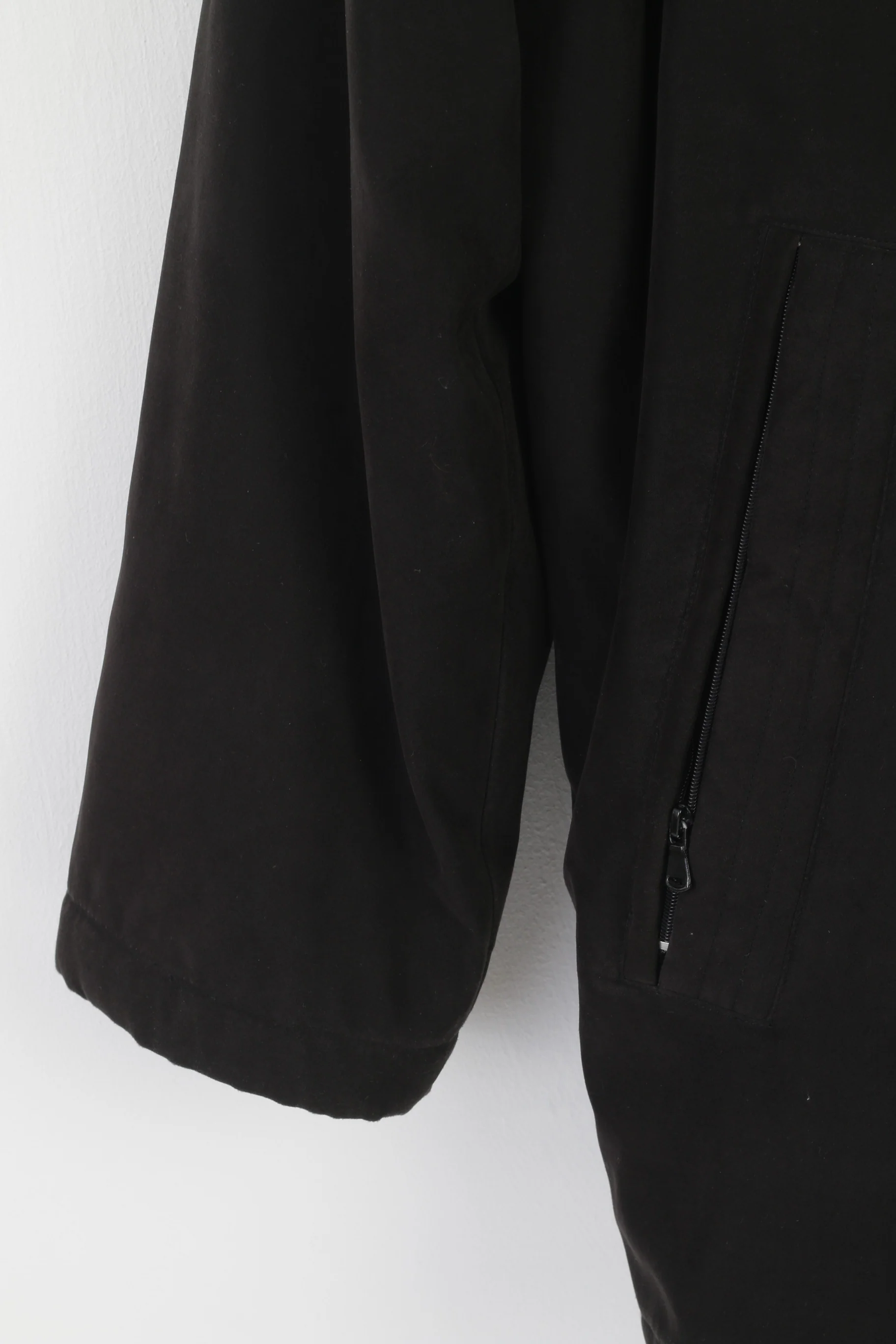 Paolo Negrato Men 42 52 L Jacket Black Padded Vintage Full Zipper Classic Top - Image 3