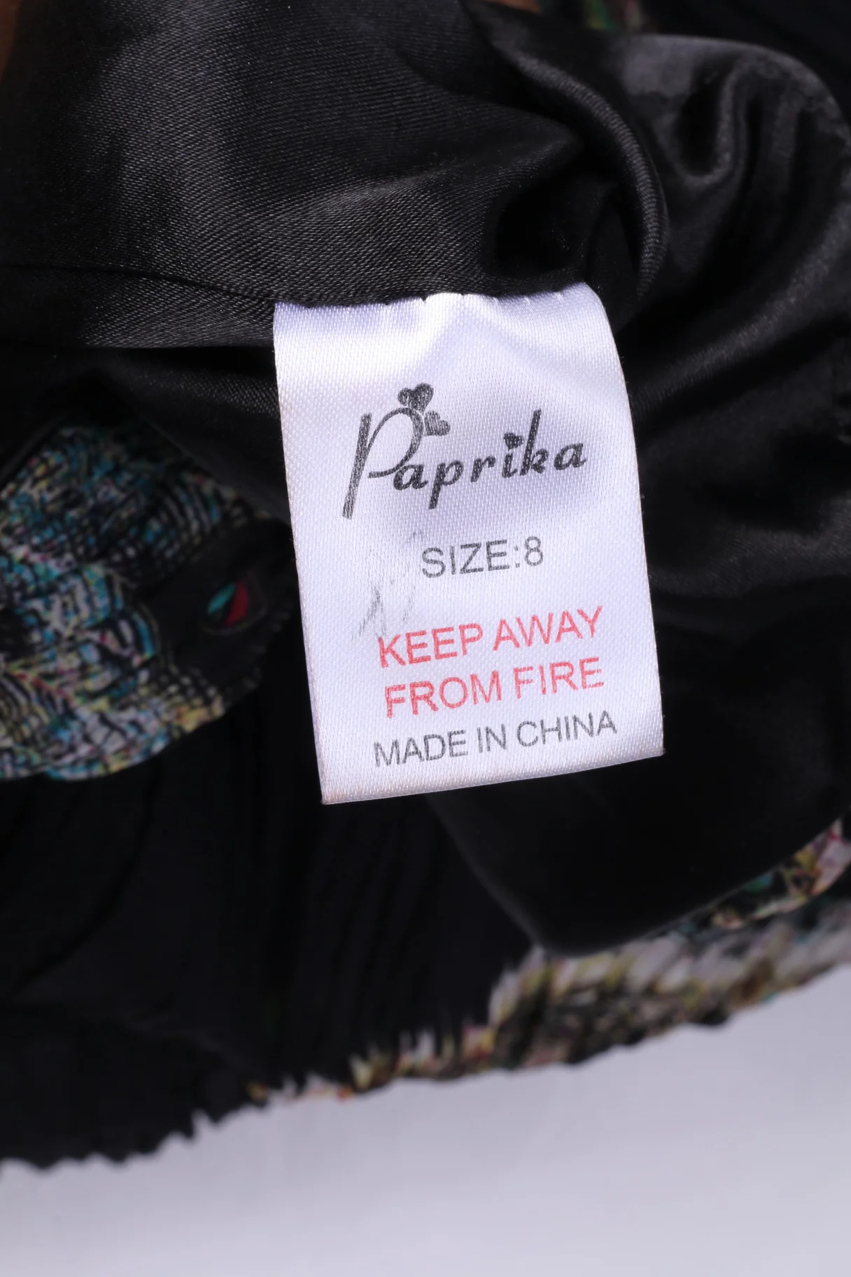 Paprika Women 8 XS Mini Dress Bandeau Skater Black Peacock Eye Print - Image 4