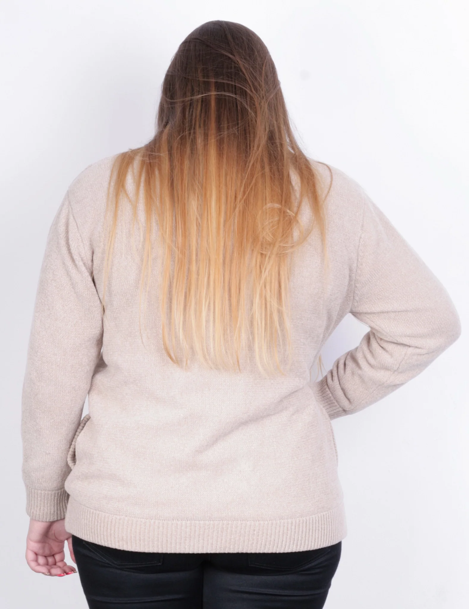 Paramour Womens XL Jumper Beige Sweater Vintage - Image 5