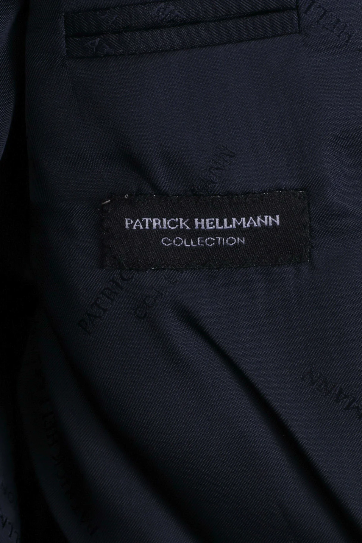 Patrick Hellmann Collection Men 110 42 Suit Navy Striped Blazer Trousers Single Breasted Wool Jacket - Image 4