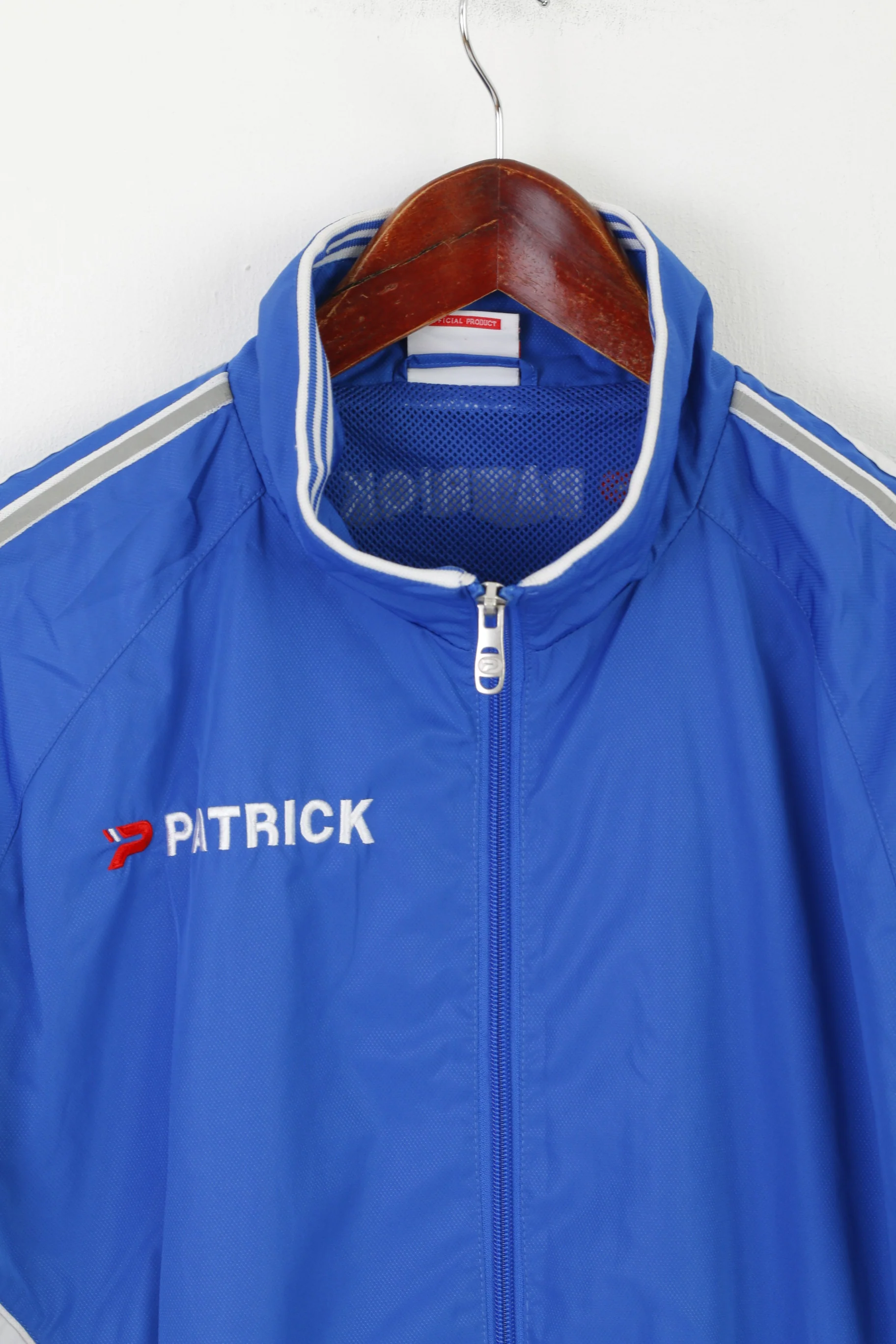 Patrick Men M Jacket Blue Vintage Sportswear Zip Up Lightweight Track Top - Image 2