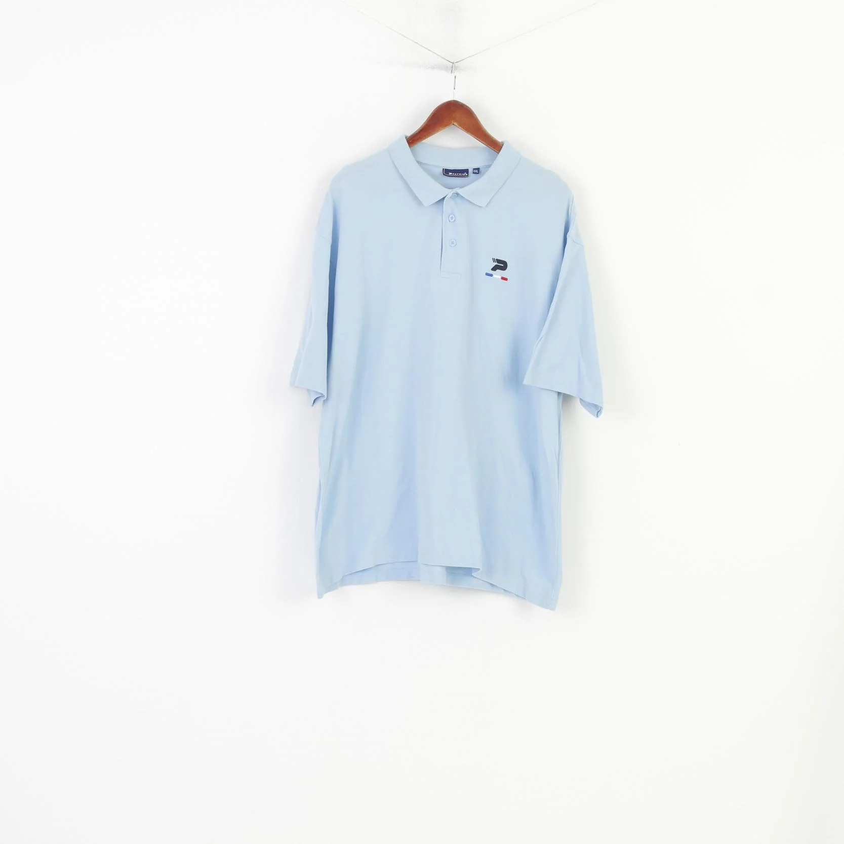 Patrick Men XXL Polo Shirt Blue Cotton Short Sleeve Sport Vintage Top