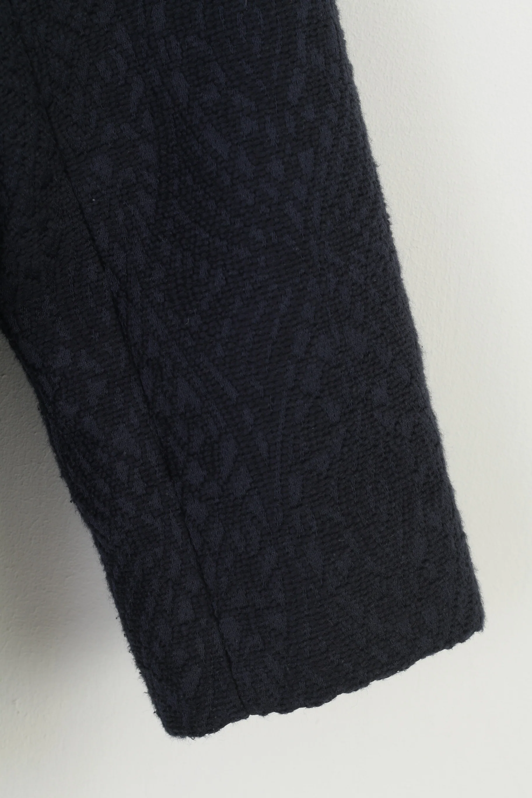 Paul Costelloe Woman XS Jacket Navy Bottoms  Embroidery Cotton Blacklabel Pockets Top - Image 3