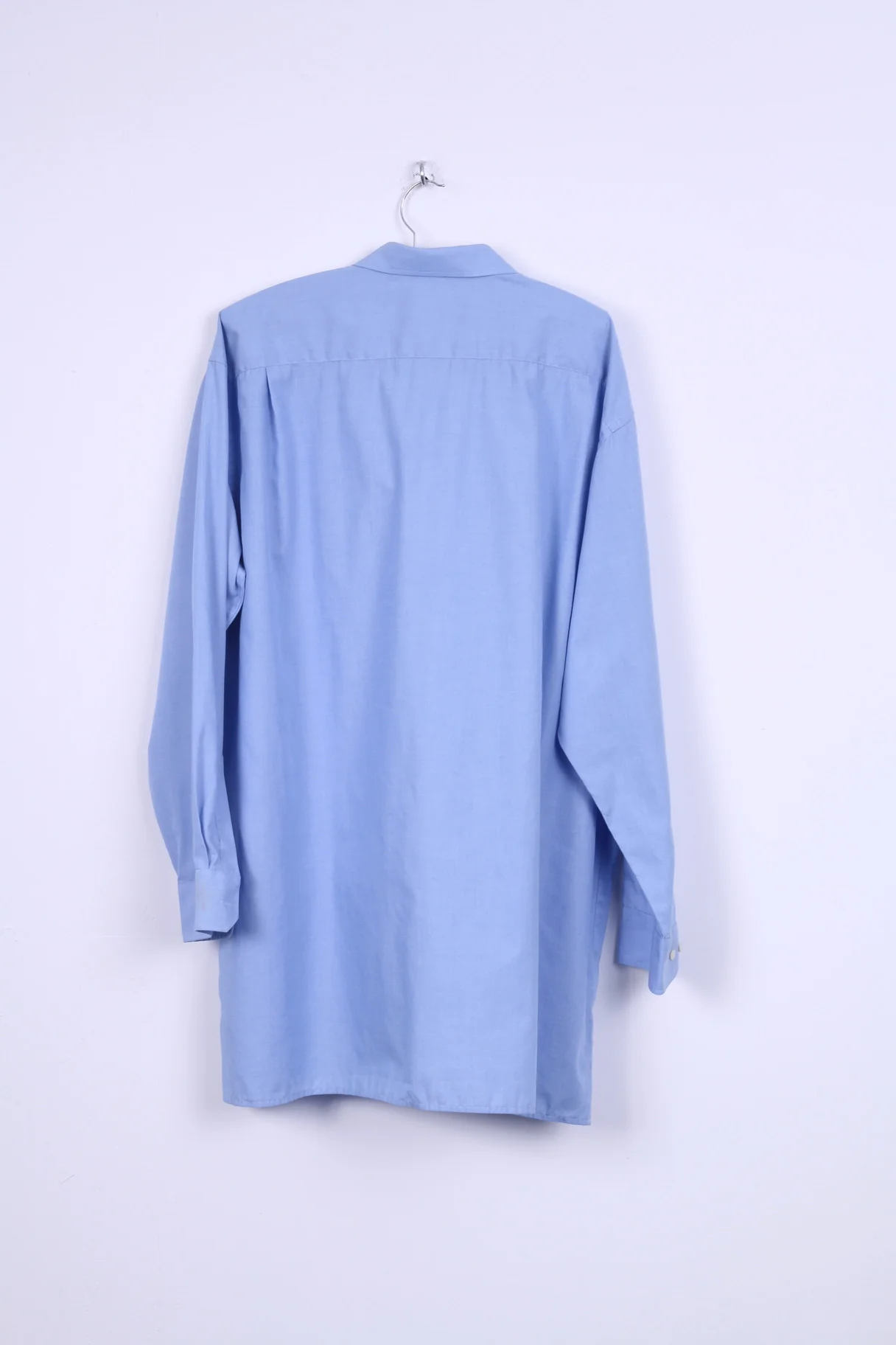 Paul Finley Mens XXL 45 Casual Shirt Blue Long Sleeve Cotton - Image 5