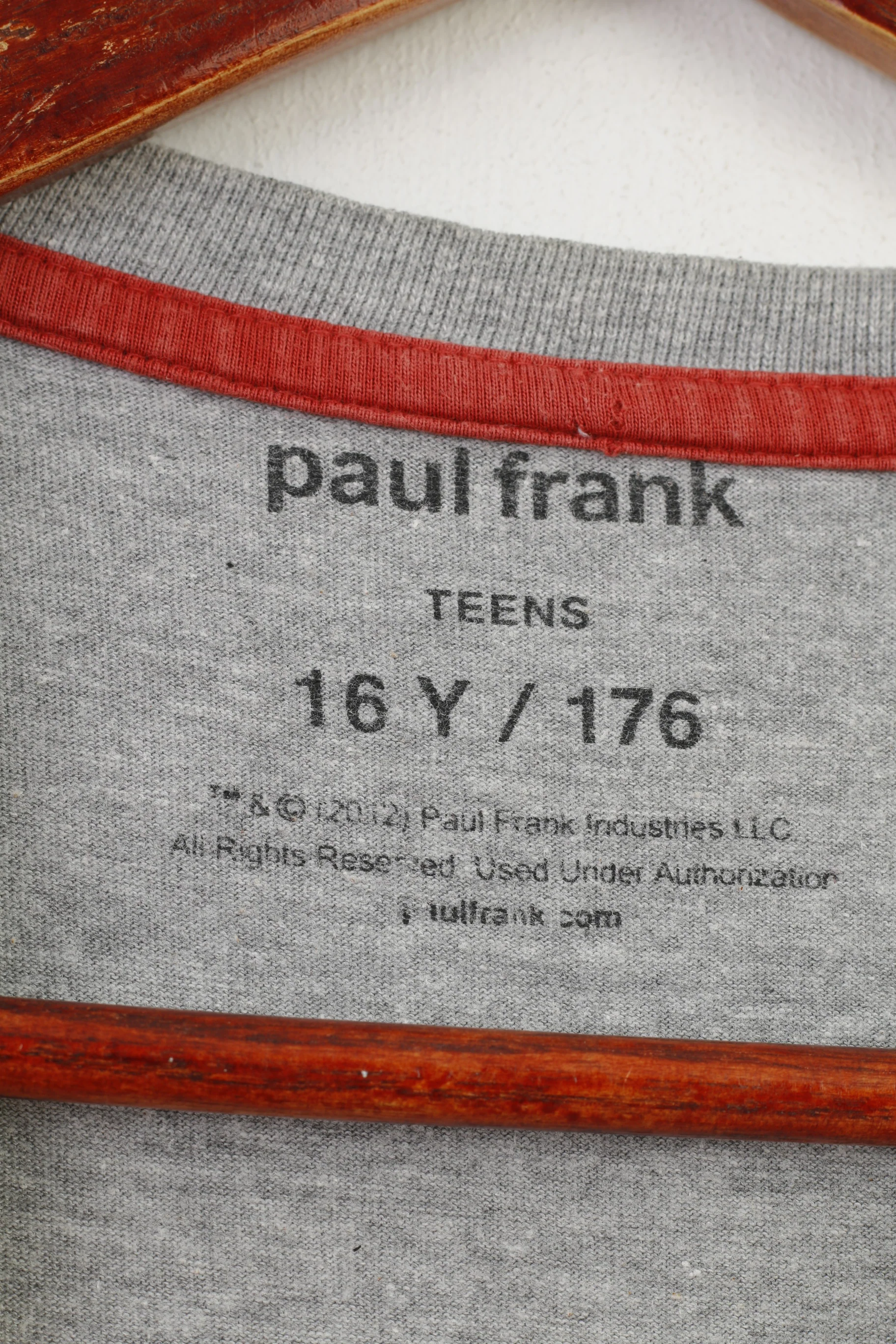 Paul Frank Tenns Boys 16 Age 176 T-Shirt Grey Graphic Big Logo Monkey Cotton Crew Neck Short Sleeve Top - Image 6