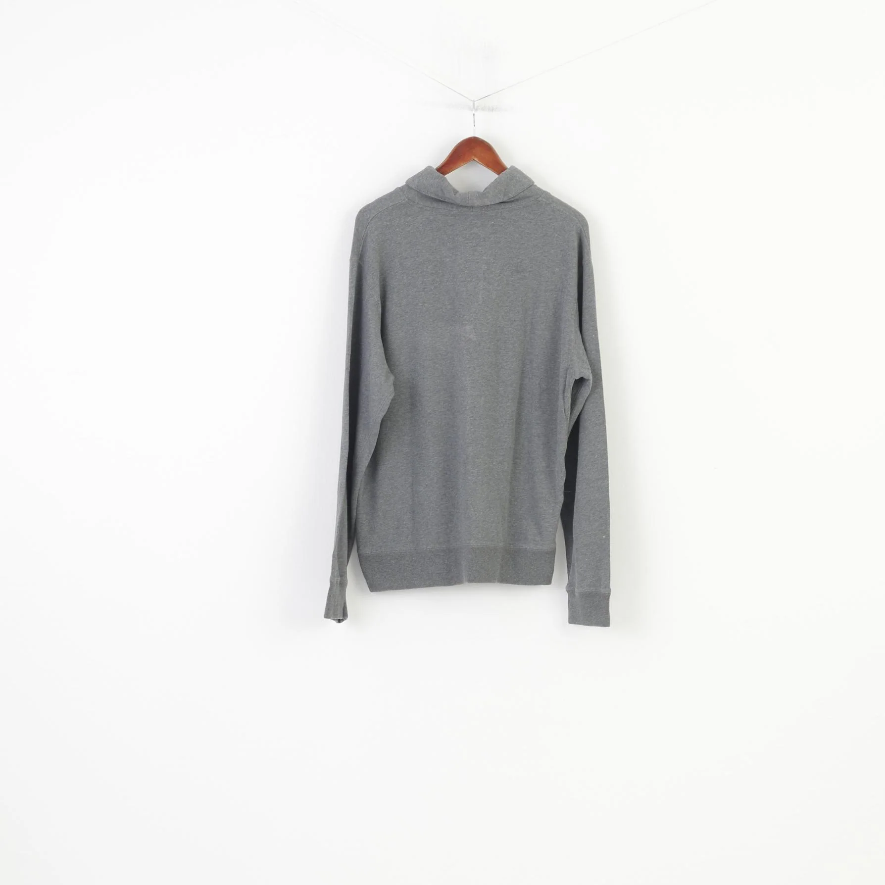 Paul Kehl Men L Sweatshirt Grey Cotton Collar Sport & Style Vintage Blouse Top - Image 8