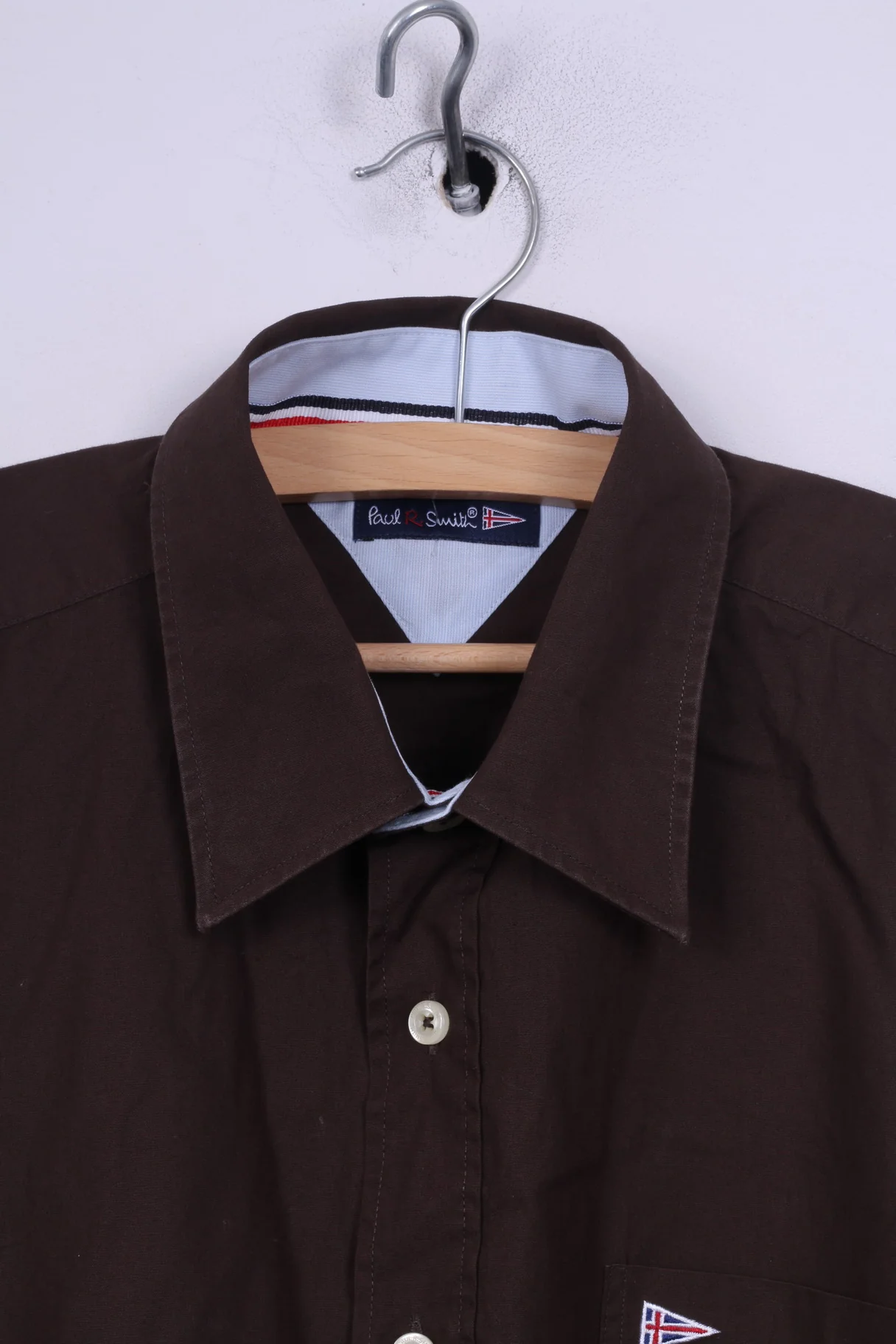 Paul R.Smith Mens M 39/40 Casual Shirt Brown Cotton Long Sleeve - Image 2