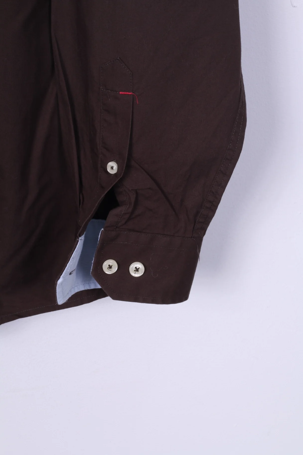 Paul R.Smith Mens M 39/40 Casual Shirt Brown Cotton Long Sleeve - Image 3