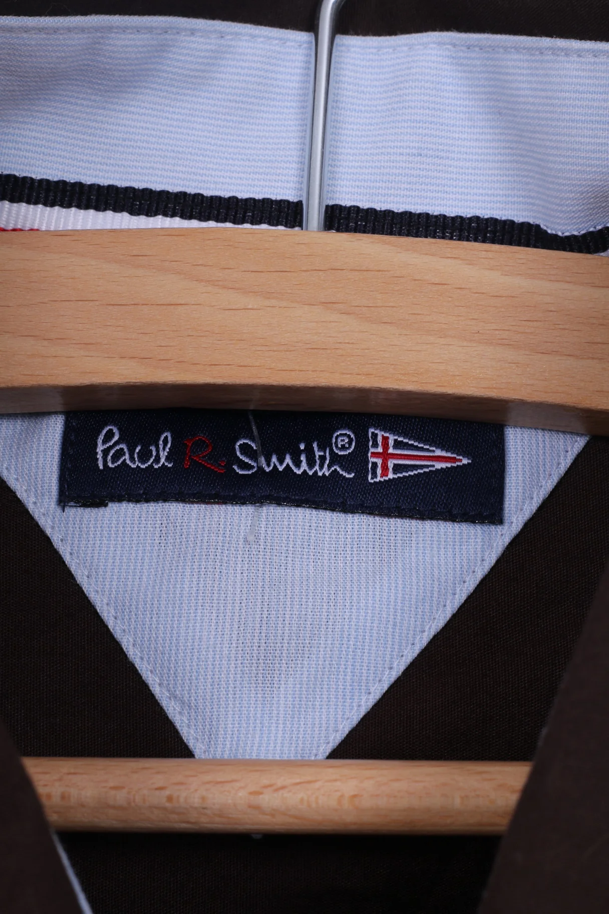 Paul R.Smith Mens M 39/40 Casual Shirt Brown Cotton Long Sleeve - Image 4