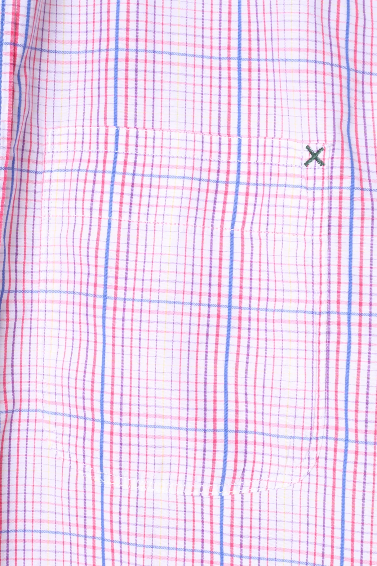 Paul Smith Jeans Men S Casual Shirt Pink Check Cotton Short Sleeve Top - Image 4