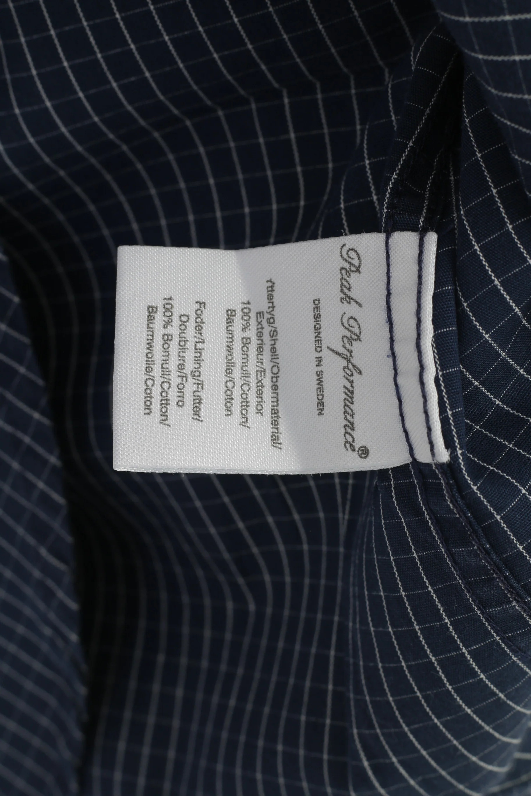 Peak Performance Men S Casual Shirt Blue Cotton Checkered Nature Long Sleeve Top - Image 8