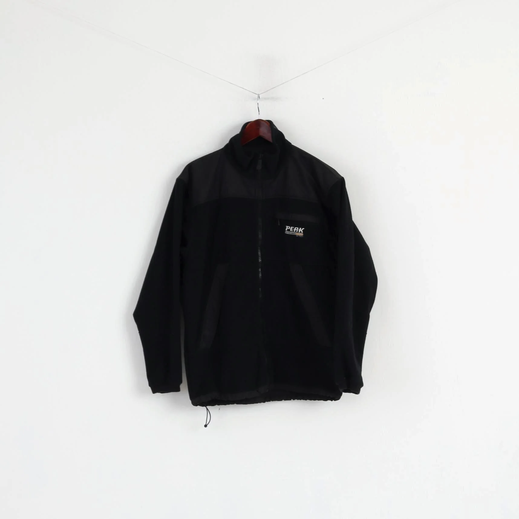 Peak Performance Men S Jacket Black Windstopper Fleece Outdoor Full Zipper Design Sweden Top - Image 2