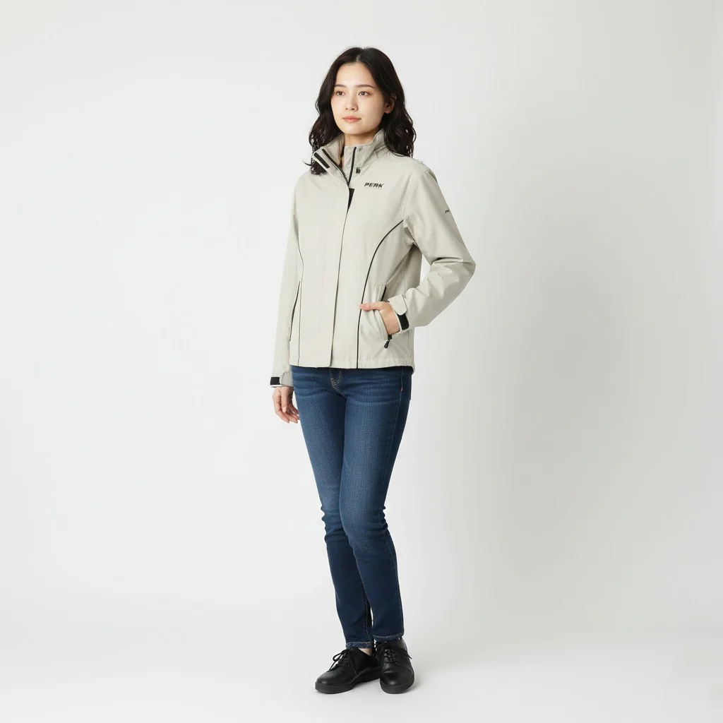 Peak Performance Women M Jacket Beige Gore-Tex Outdoor Zip Up Lightweight Top