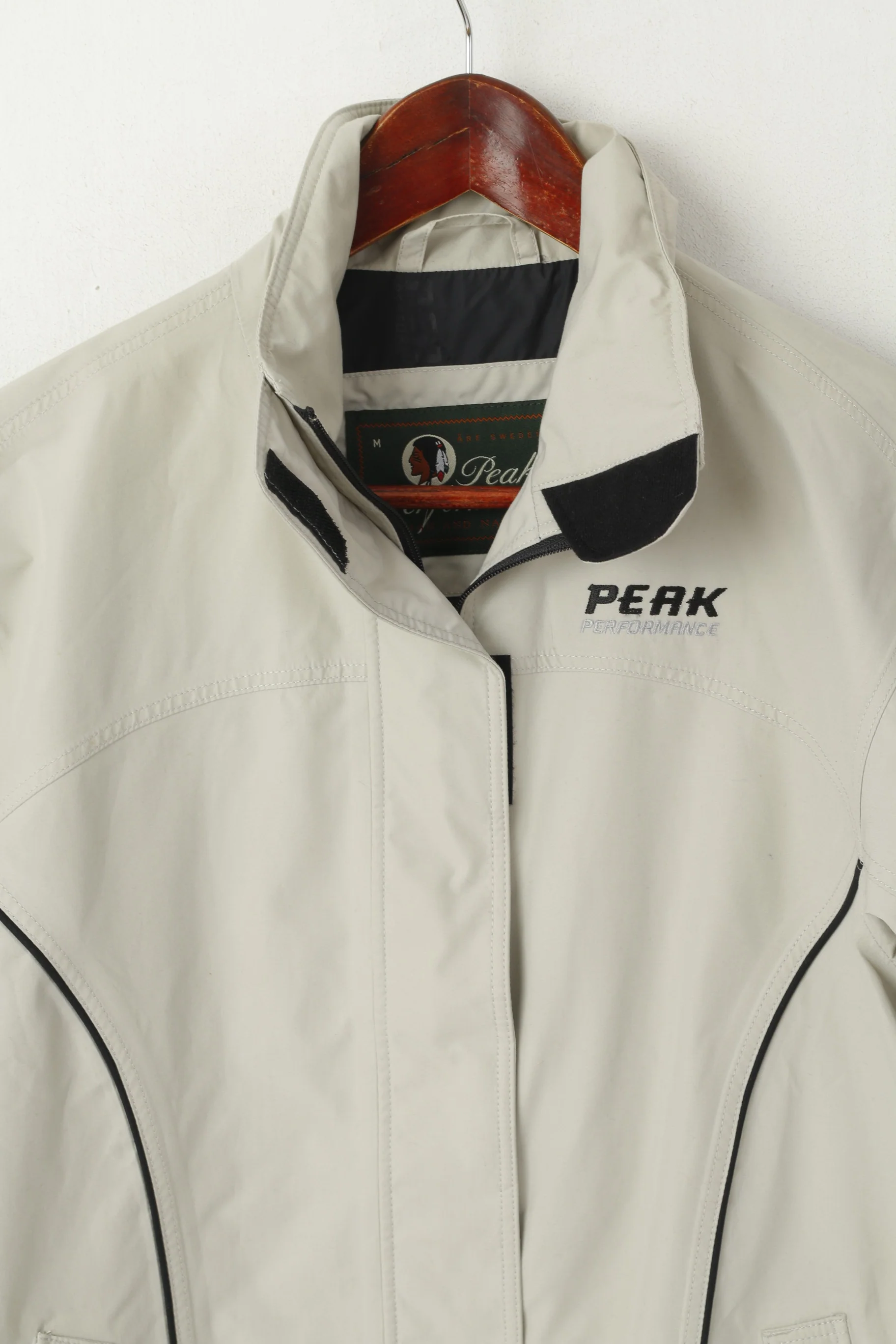 Peak Performance Women M Jacket Beige Gore-Tex Outdoor Zip Up Lightweight Top - Image 3