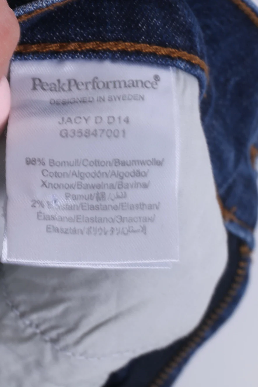 Peak Performance Womens W30 L34 Trousers Jeans Denim Cotton Jacy - Image 5