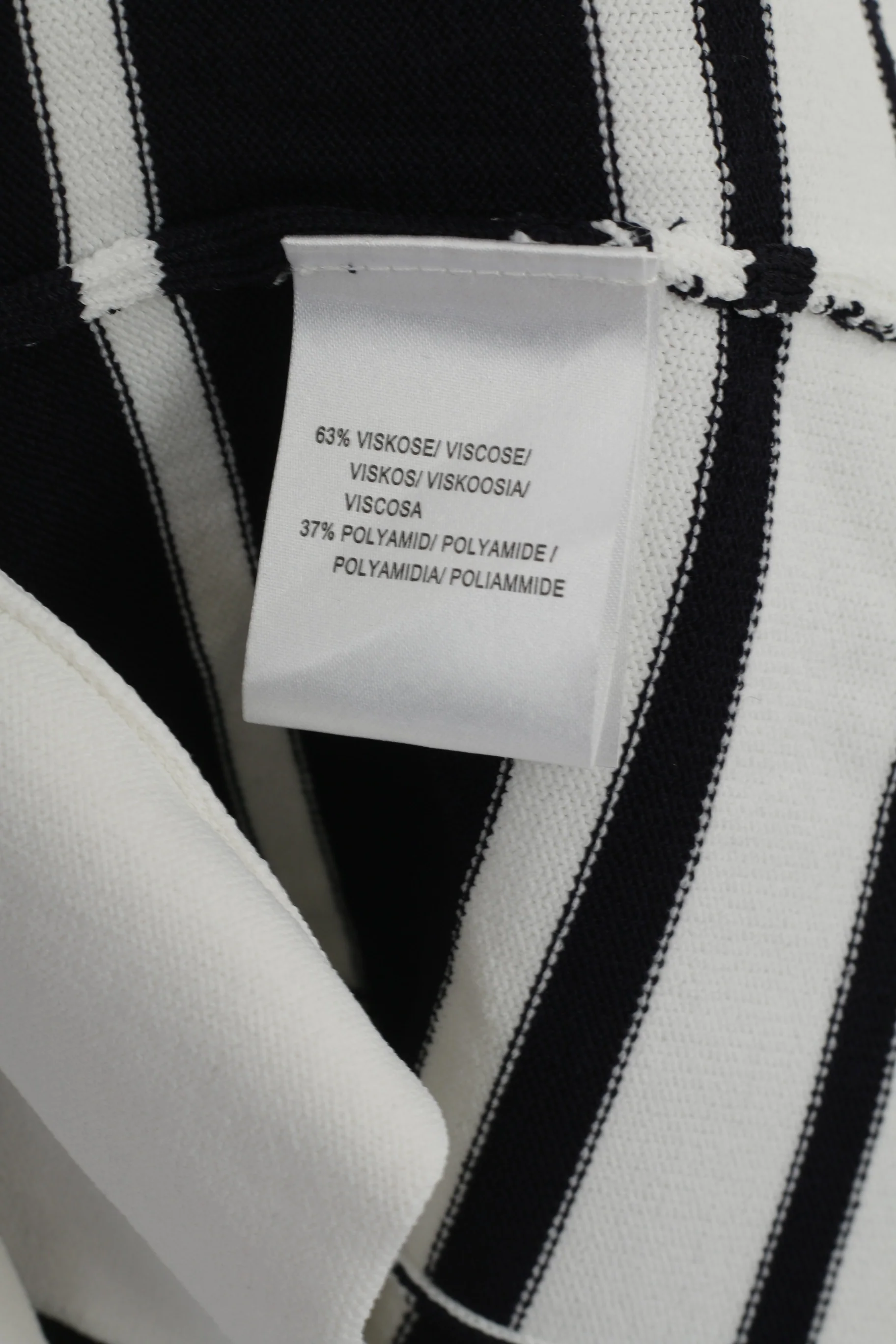 Peter Hahn Women 14 40 Cardigan Navy White Striped Viscose Marine Sweater - Image 5