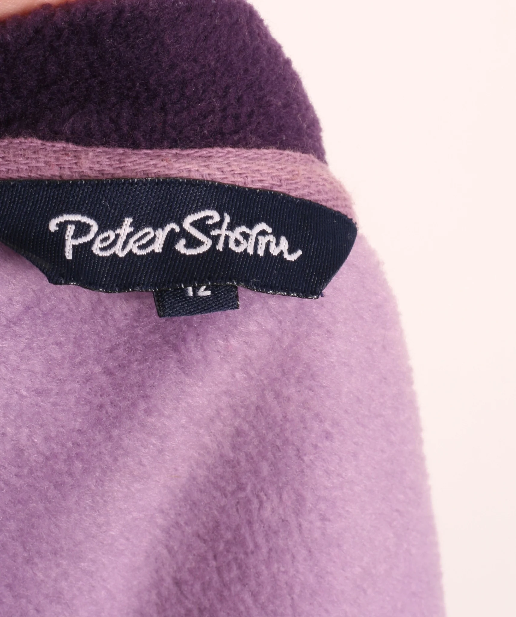 Peter Storm Womens L Fleece Jacket V Neck Purple Long Sleeve - Image 3