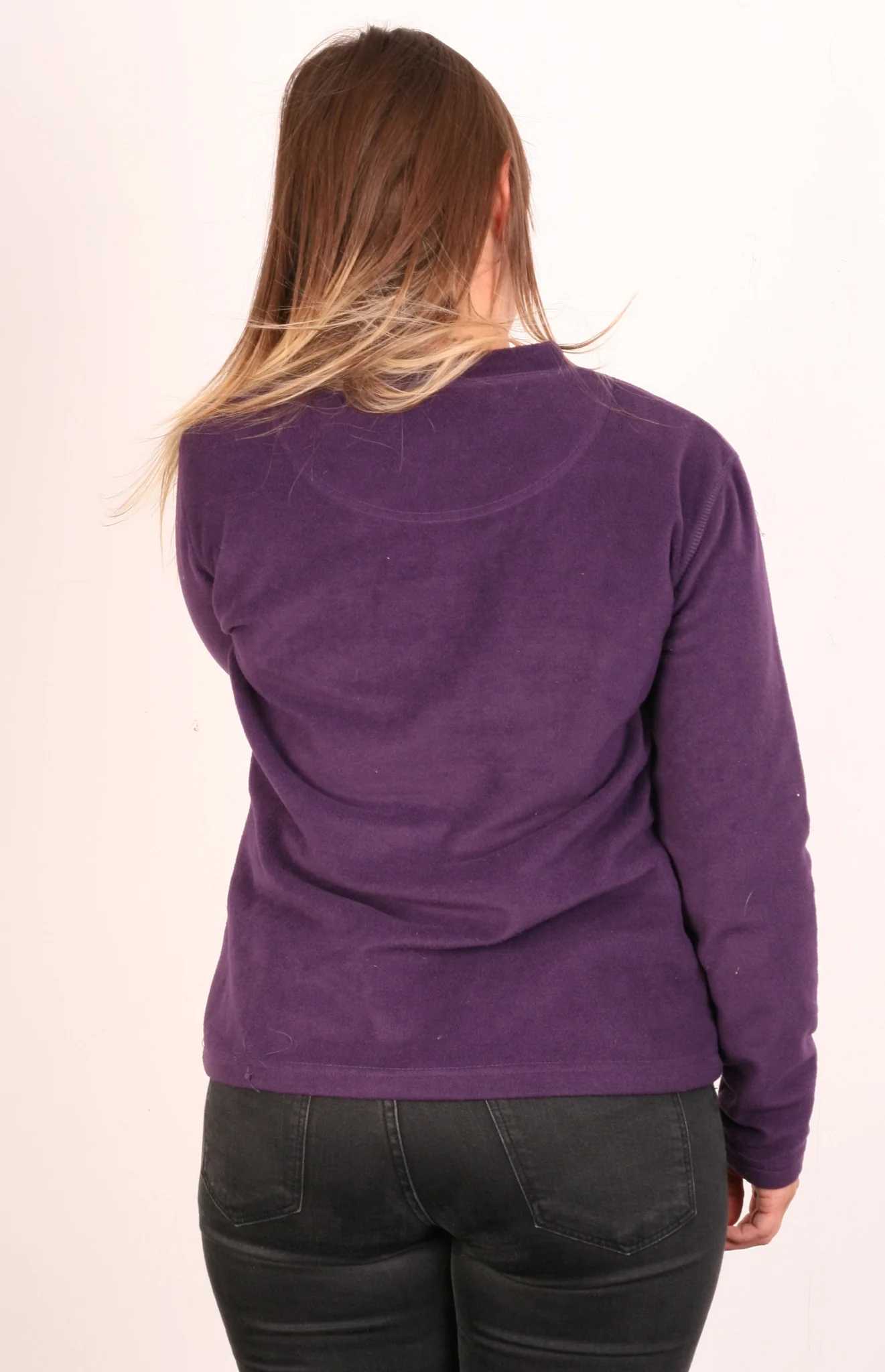 Peter Storm Womens L Fleece Jacket V Neck Purple Long Sleeve - Image 4