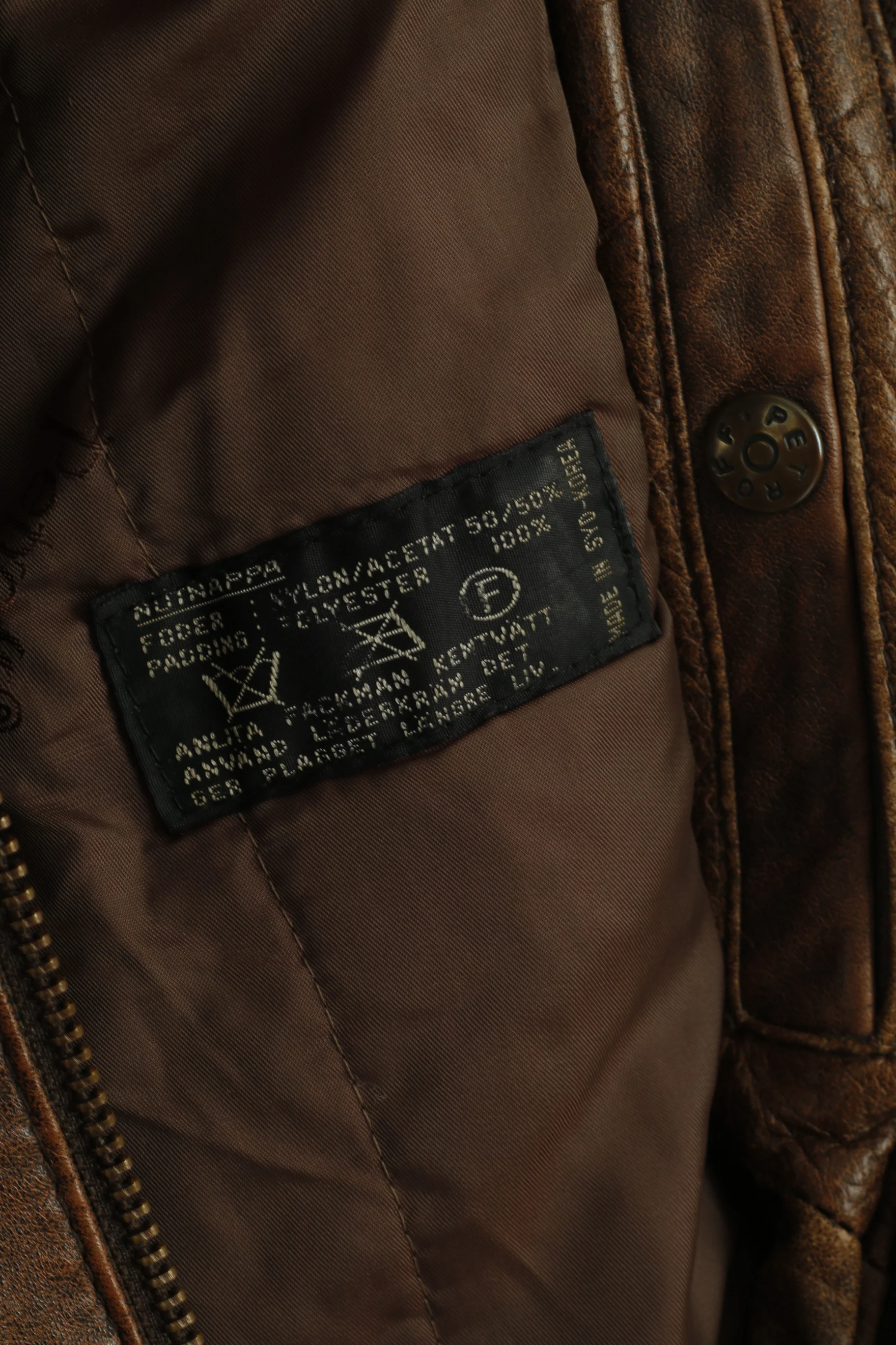 Petroff Paris New York Men S Waistcoat Brown Leasther Zip Up Vintage Classic Vest - Image 6