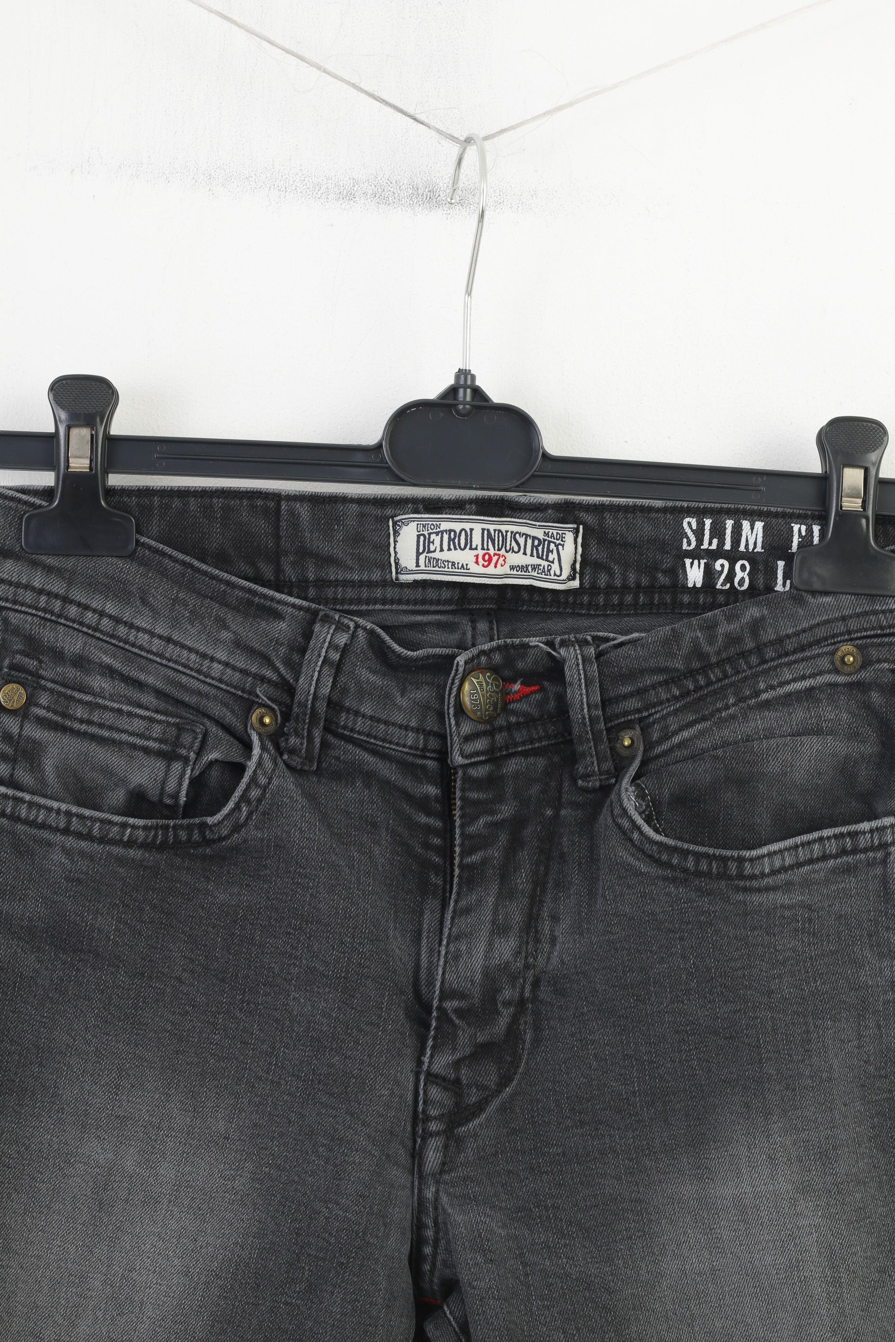 Petrol Industries Women 28 Trousers Charcoal Slim Fit  Cotton Denim Stretch Pants Jeans - Image 2