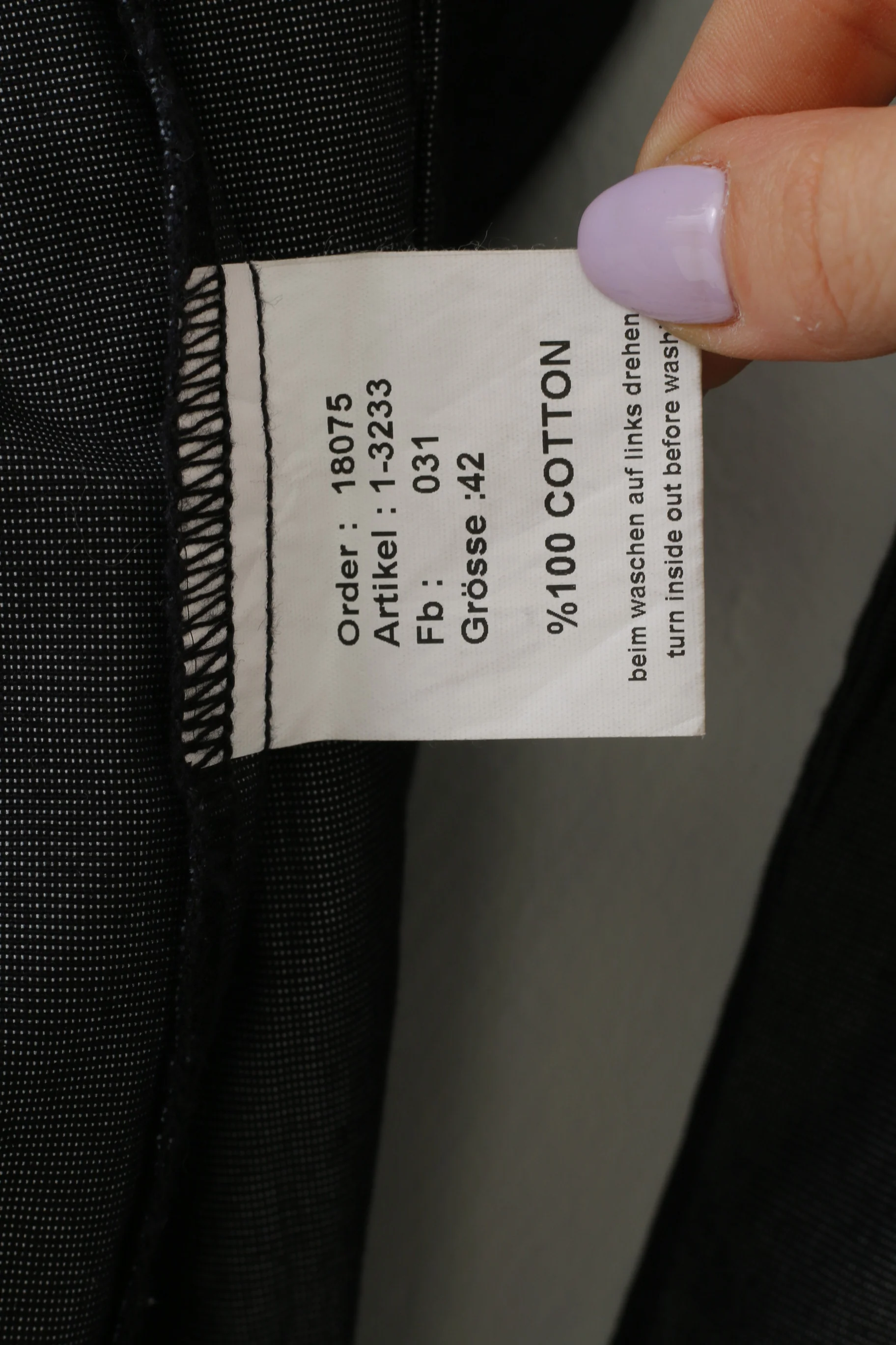 Piano Women 42 L Coat Gray Cotton Vintage Lightweight Buttoned Pockets Casual Top - Image 5