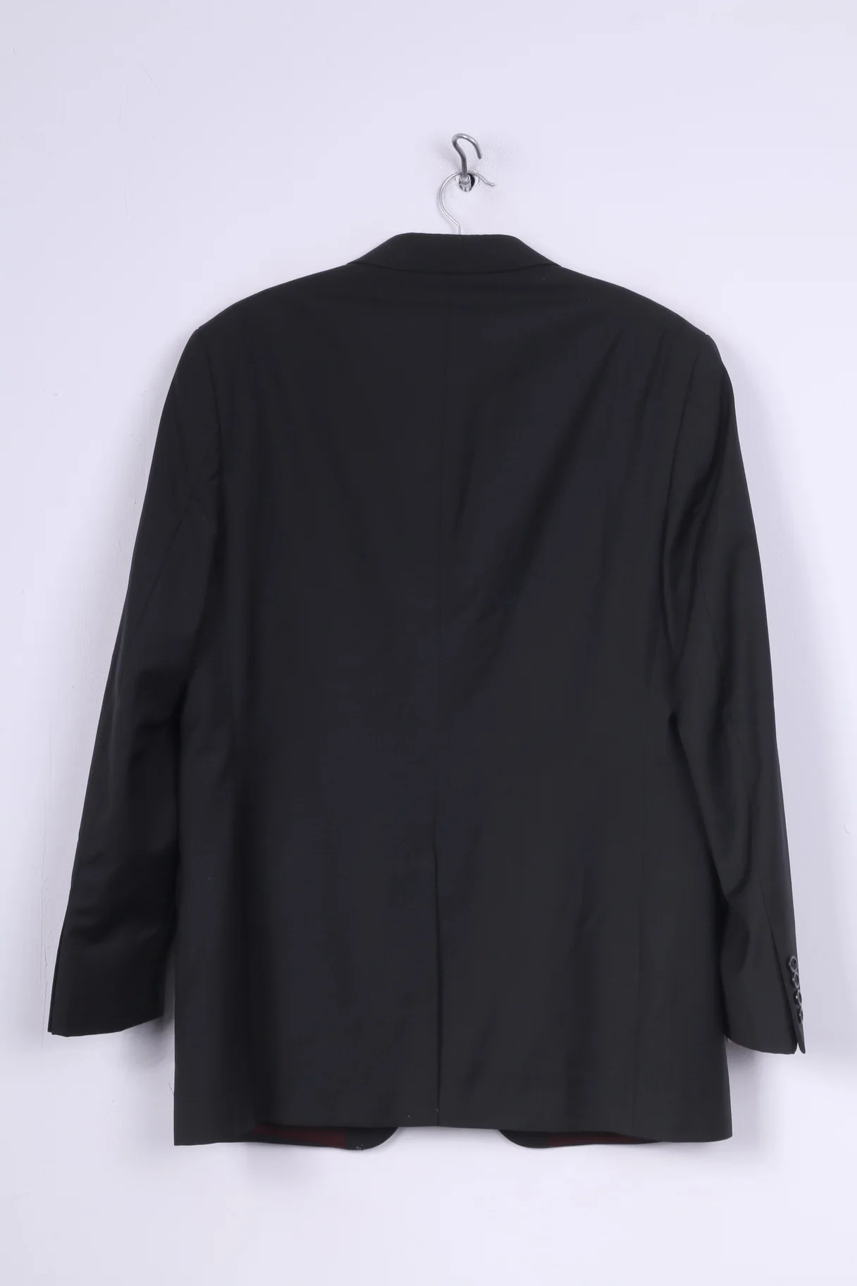 Pierluigi Mens 50 M Blazer Single Breasted Jacket Shoulder Pads Black Wool Model 3000G - Image 5